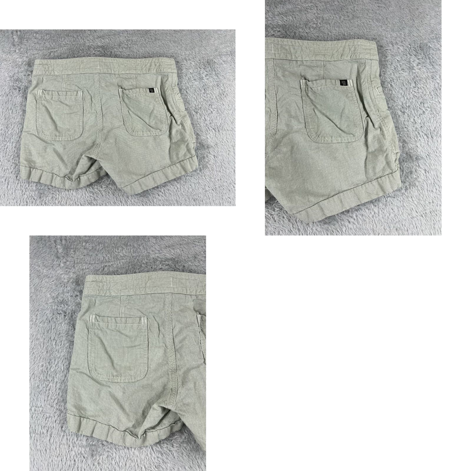 The North Face The North Face Shorts Women 4 Green White Stripe Linen Cotton Blend Pockets 29x5 Size 27" / US 4 / IT 40 - 9 Thumbnail