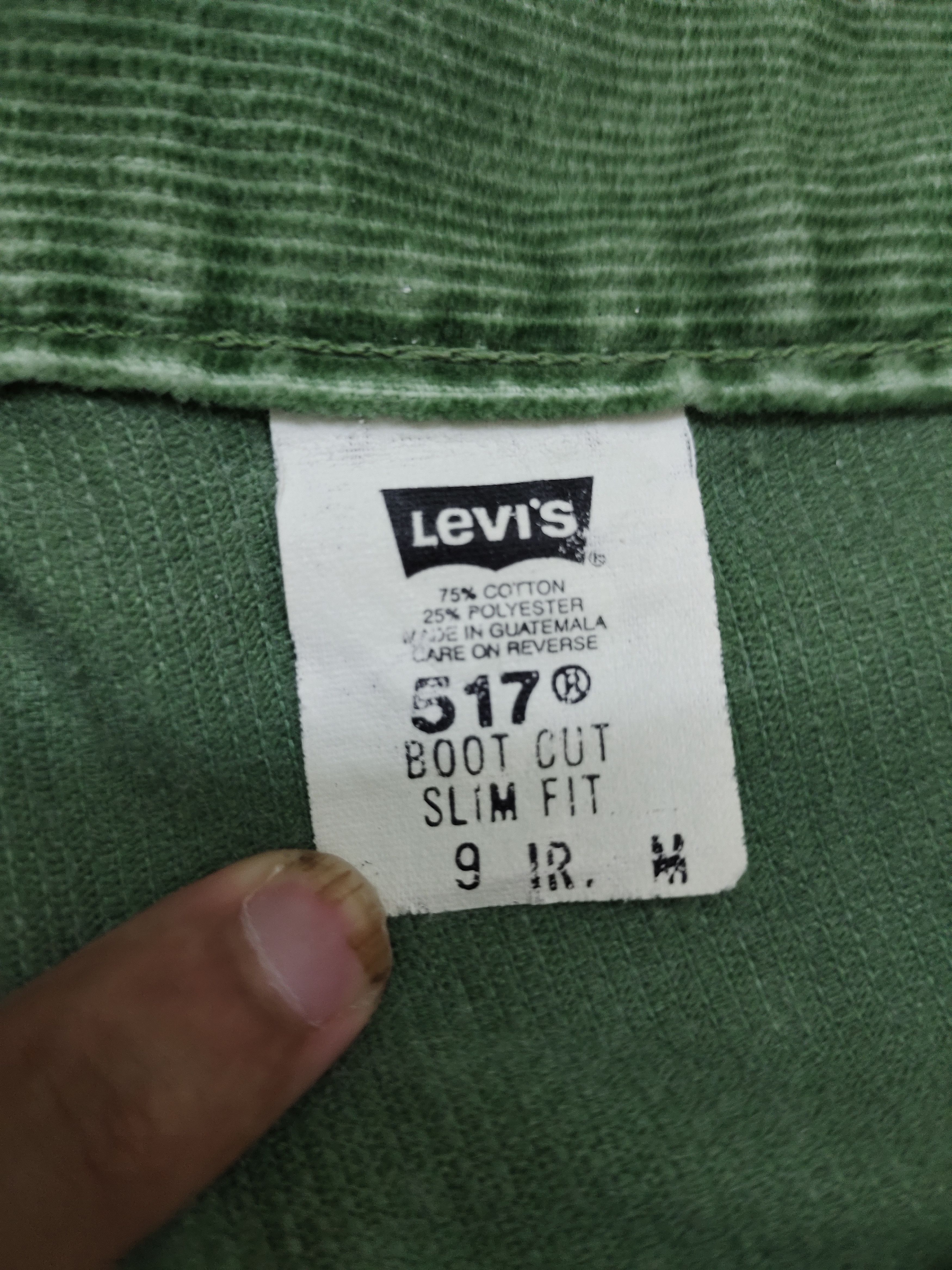 Levi's Vintage Clothing Flare Jeans Levi's 517 Boot Cut Slim Fit Corduroy Streetwear Size US 31 - 17 Thumbnail