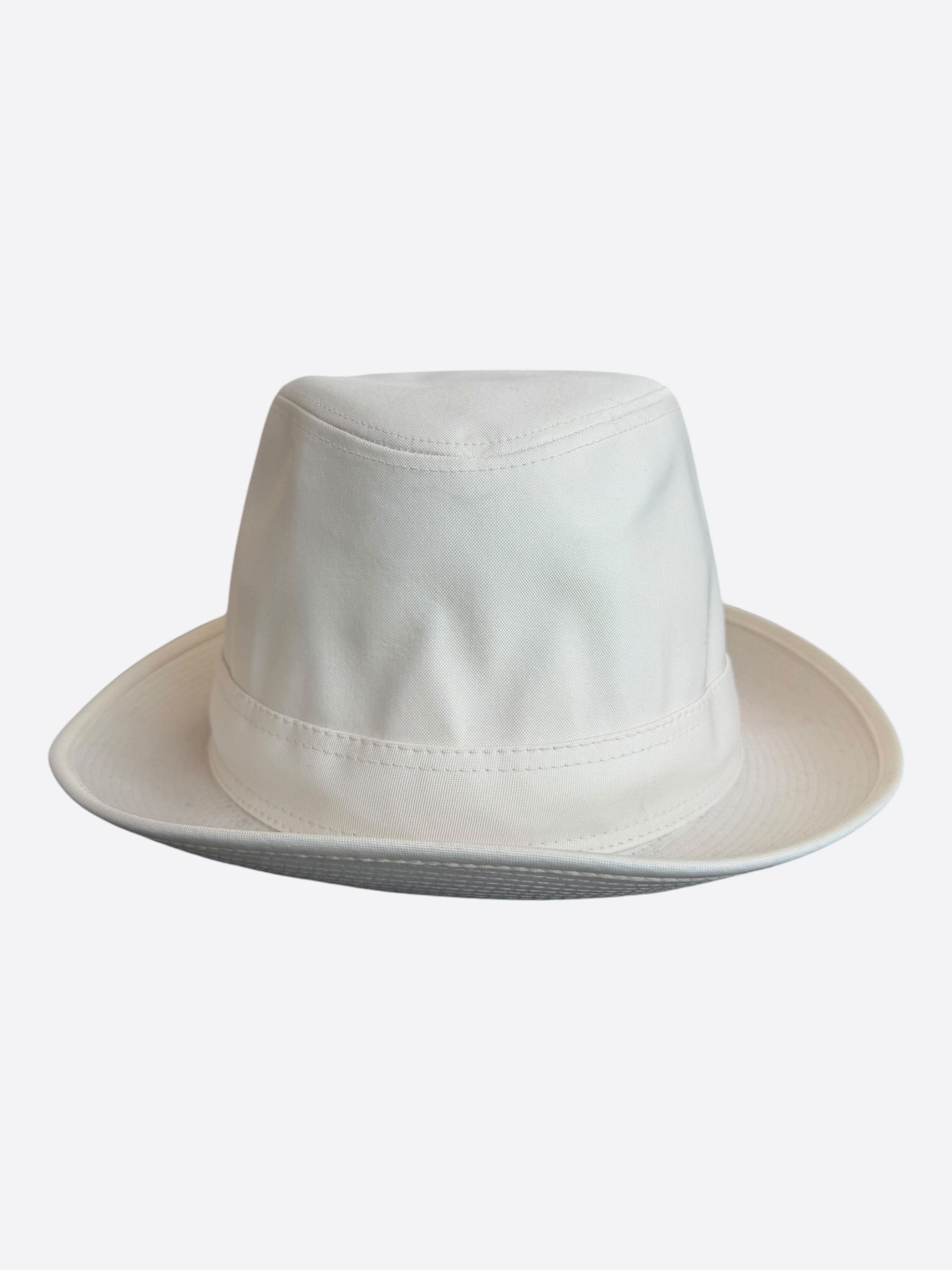 Hermes Hermes White Embroidered Logo Fedora Size ONE SIZE - 1 Thumbnail
