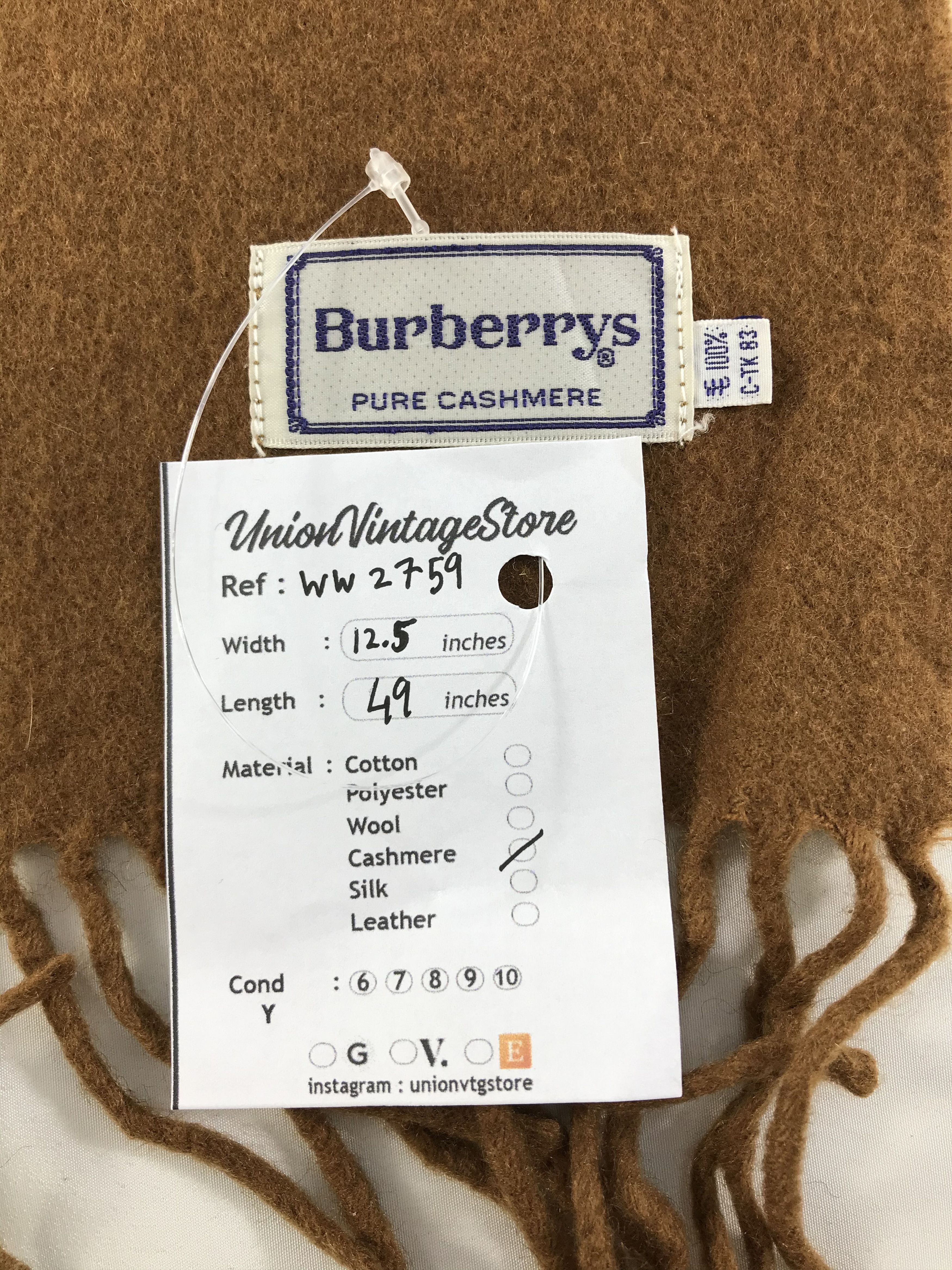 Burberry × Vintage Burberry Scarf / Muffler / Neckwear - WW2759 Size ONE SIZE - 7 Thumbnail