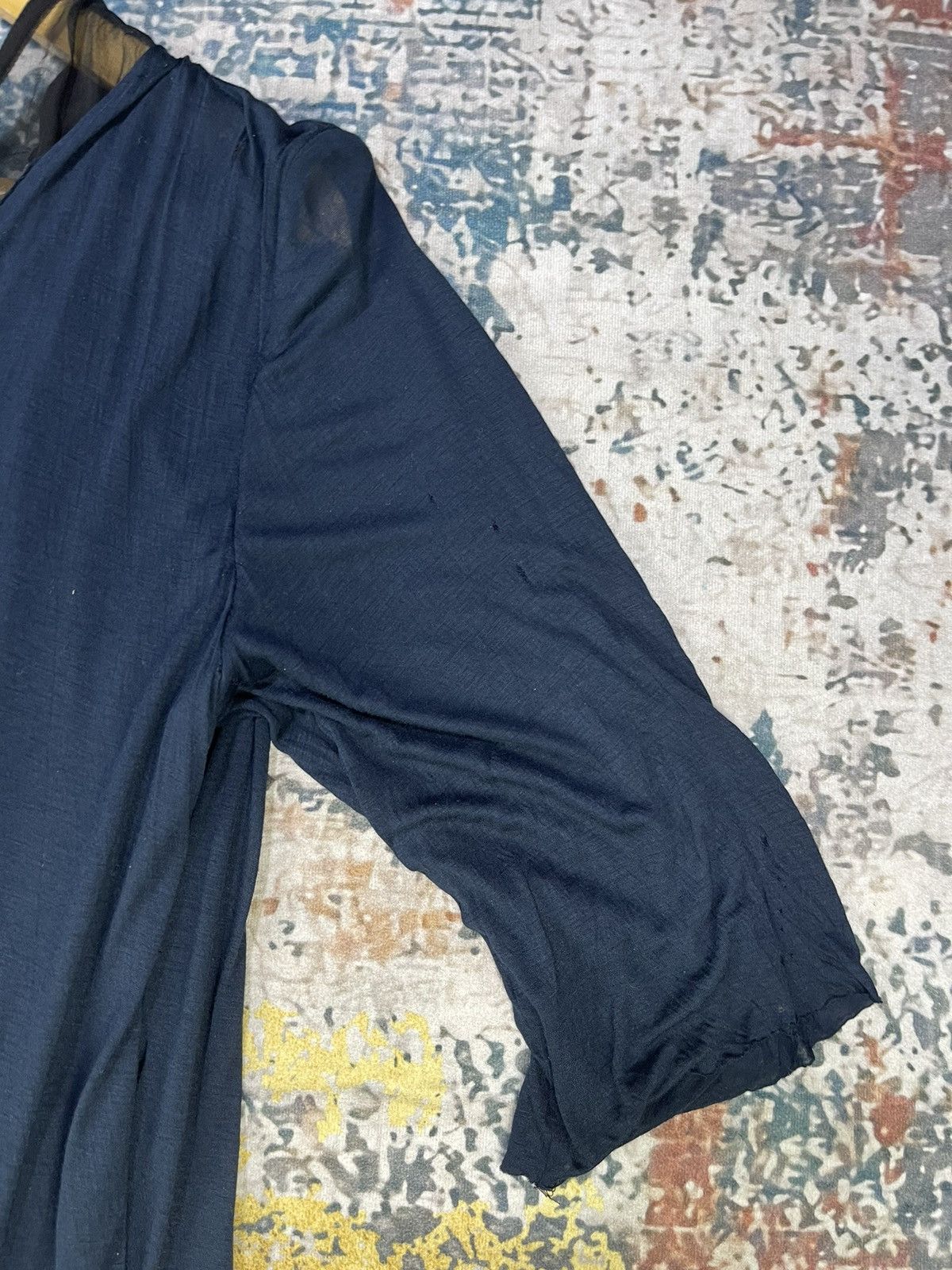 Haider Ackermann Haider Ackermann Dark Blue Rayon Silk Wrap Dress Size XS / US 0-2 / IT 36-38 - 12 Thumbnail