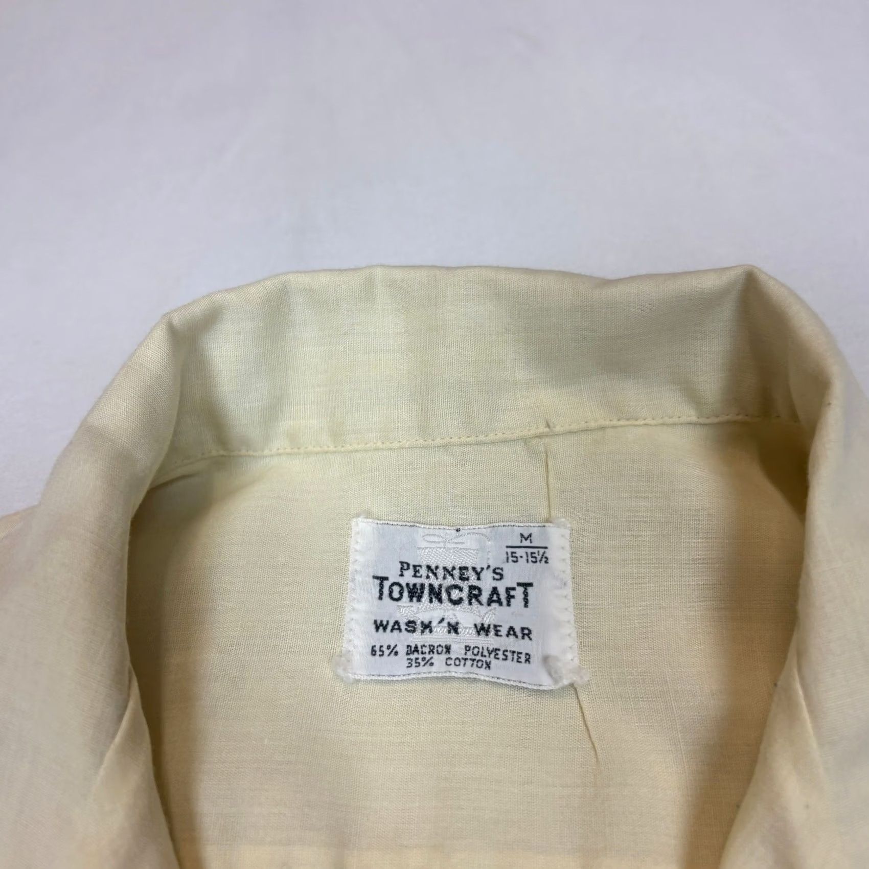 Vintage VINTAGE Penney's Towncraft Shirt M Cream 50s Loop Collar Button Up Rockabilly Mens Size US M / EU 48-50 / 2 - 4 Thumbnail