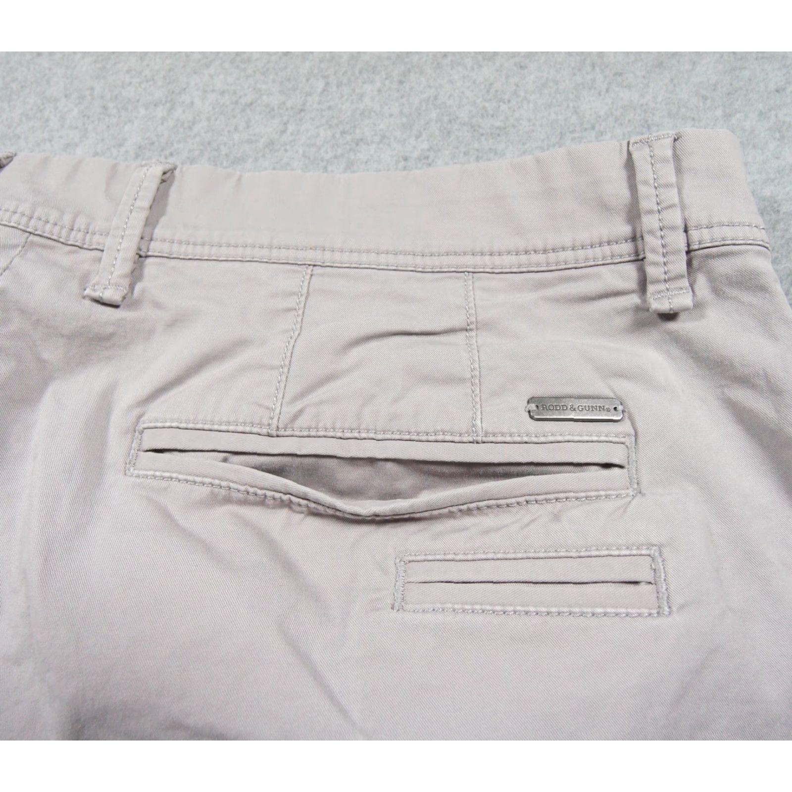Rodd & Gunn Rodd & Gunn Shorts Mens Gray Chino Flat Front Stretch Preppy Casual Adult 33 Size US 36 / EU 52 - 5 Thumbnail