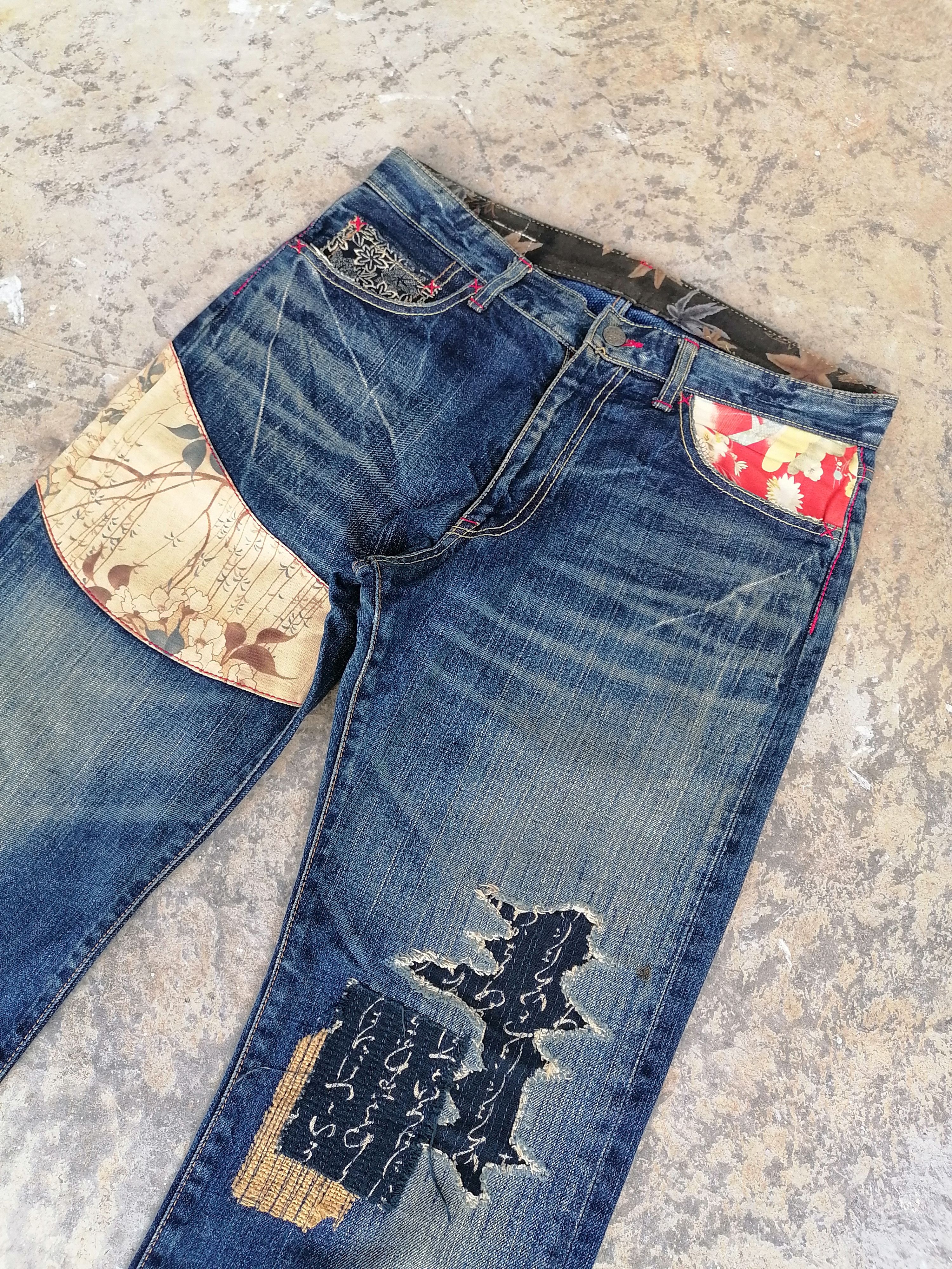 Japanese Brand Made in Japan Eternal Sashiko Denim Pants Size US 32 / EU 48 - 3 Thumbnail