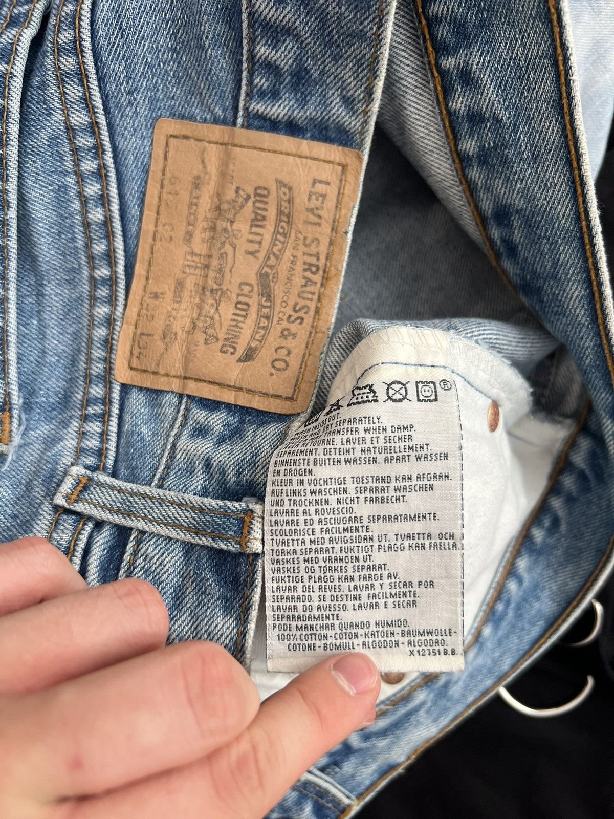 Levi's 1996 Vintage 90s Levis Orange Tab 615 Denim Washed Blue Size US 32 / EU 48 - 9 Thumbnail