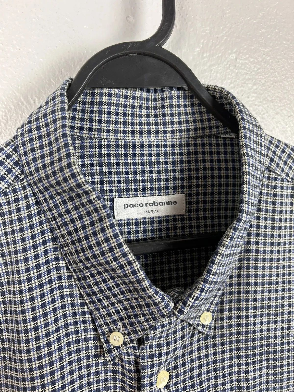 Vintage Vintage Paco Rabanne Paris Checkered Long Sleeve Shirt Size US L / EU 52-54 / 3 - 8 Thumbnail