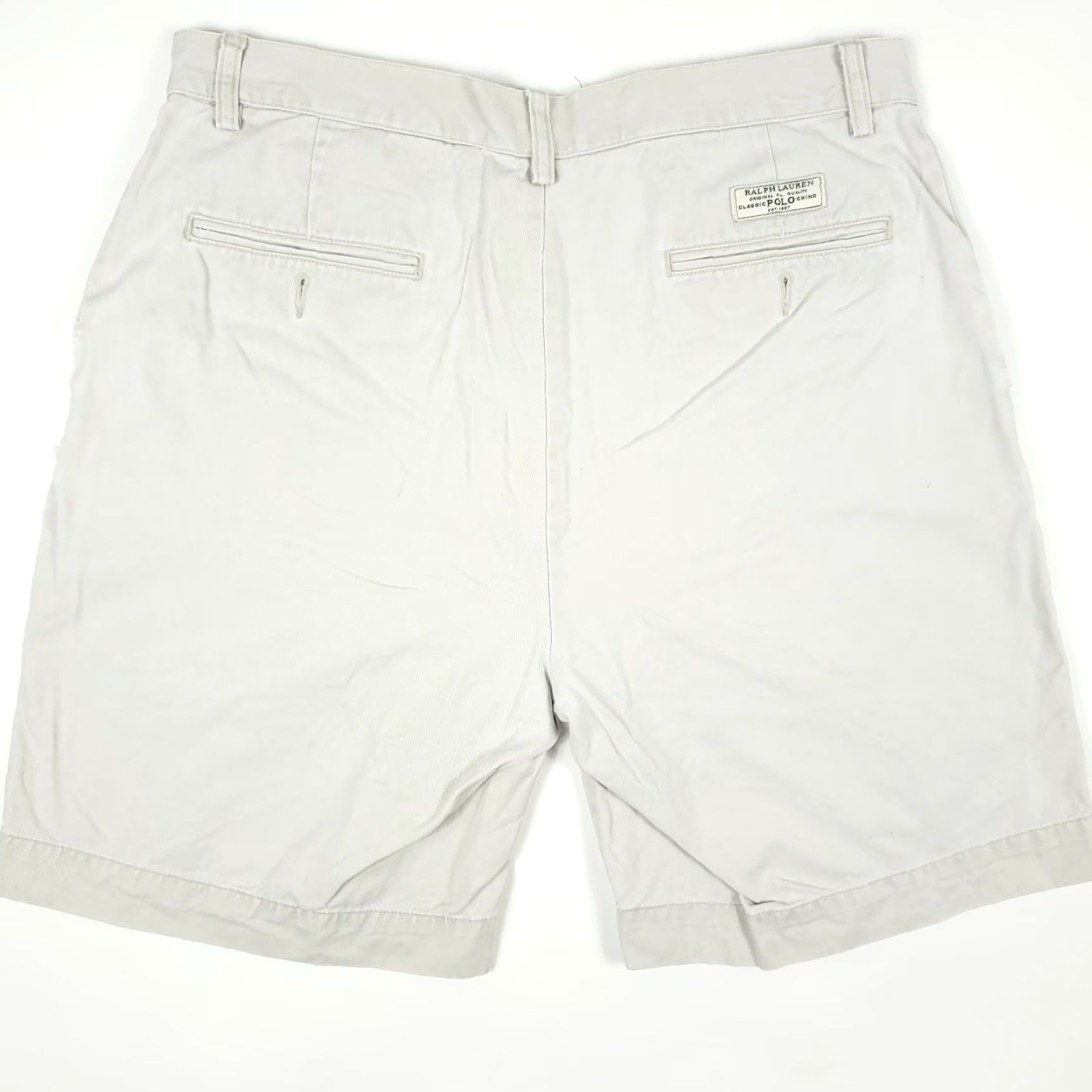 Polo Ralph Lauren VINTAGE Polo Ralph Lauren Chino Shorts Men Size 33 Casual Flat Front Beige Damaged Size US XS / EU 42 / 0 - 5 Thumbnail