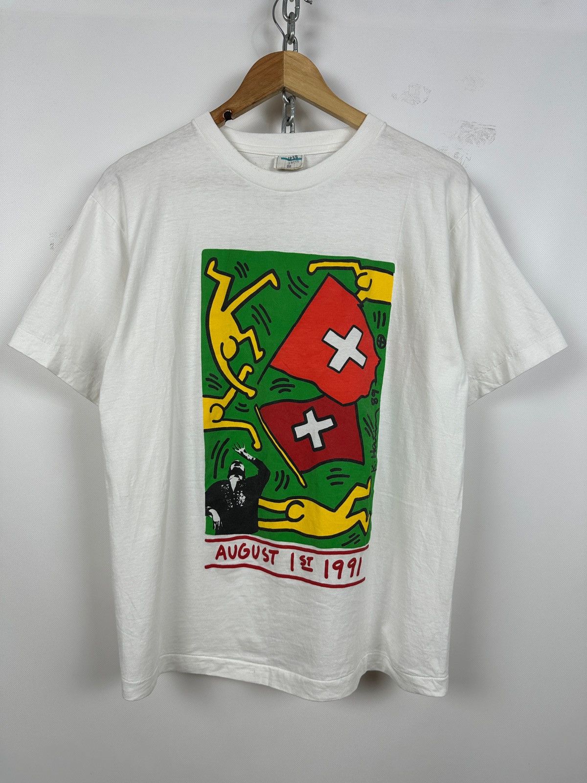 Keith Haring 1991 Keith Haring Swiss National Day 700th Anniversary Tee Size US M / EU 48-50 / 2 - 1 Thumbnail