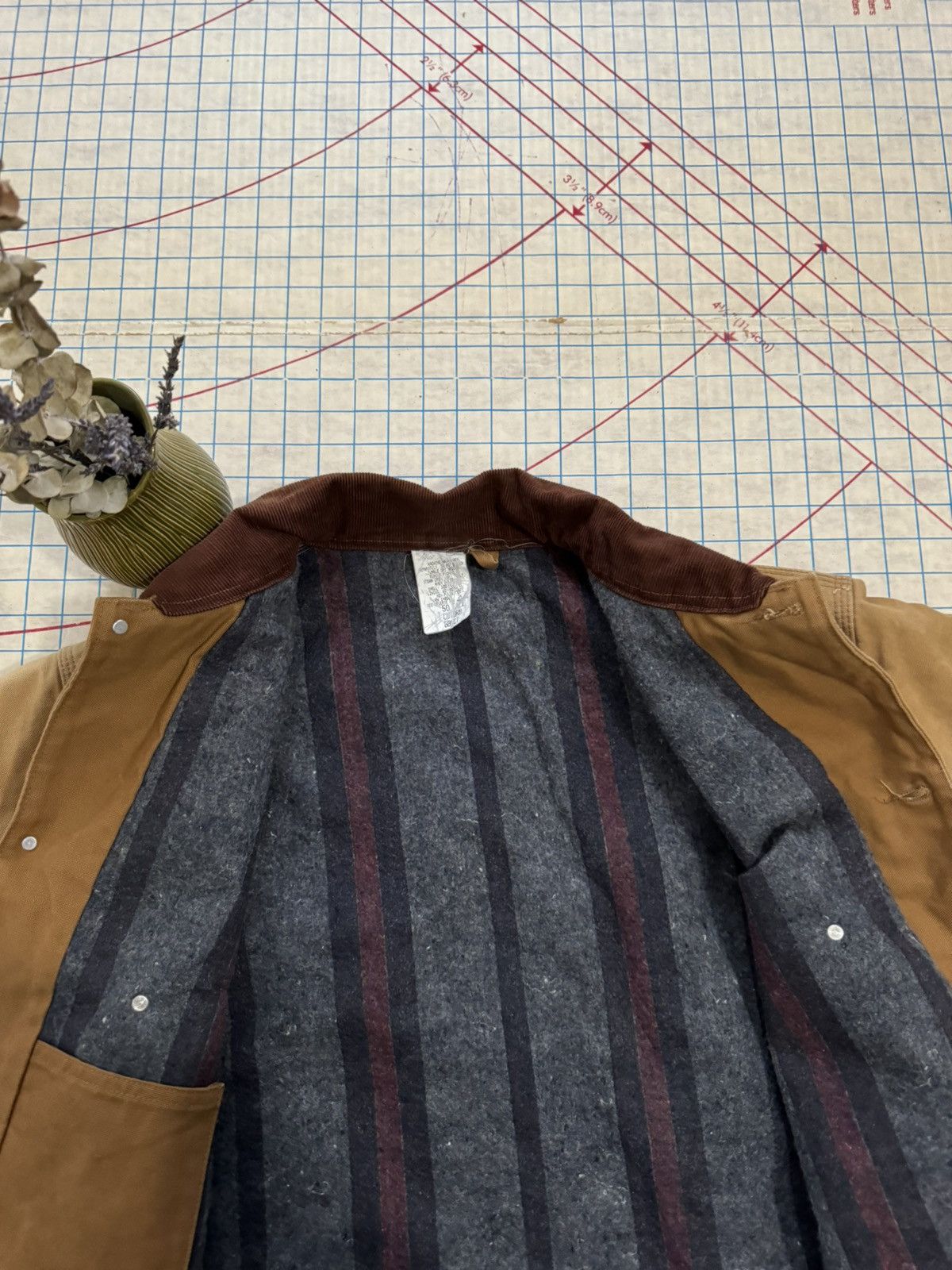 Carhartt × Vintage Carhartt Chore Coat Duck Canvas Nice Fade Blanket Lined Barn Size US XL / EU 56 / 4 - 8 Thumbnail