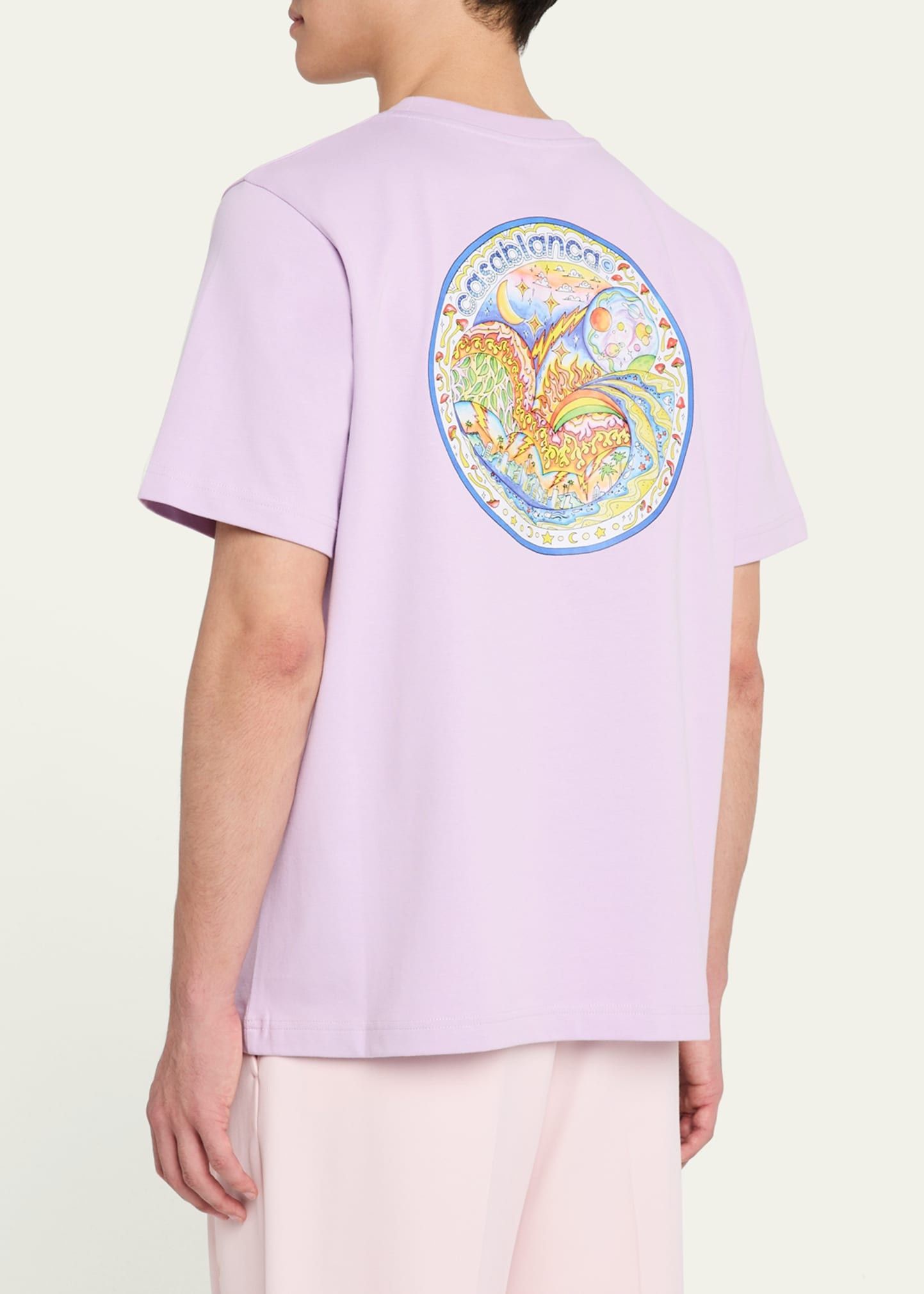 Casablanca os11x0725 The 4 Elements Printed T-Shirt in Purple Size US L / EU 52-54 / 3 - 2 Thumbnail