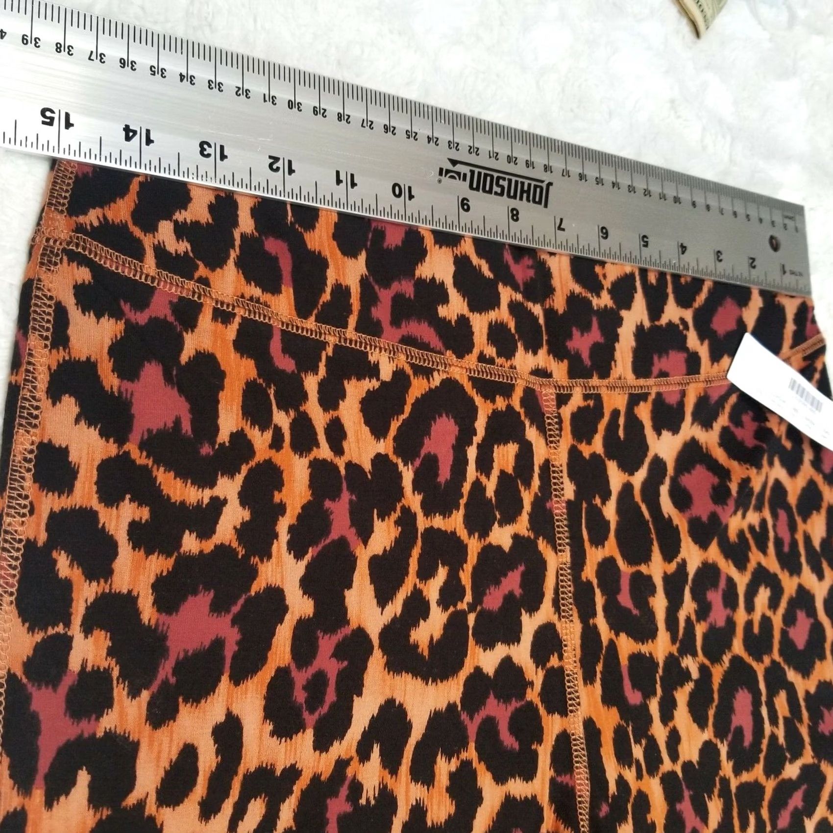 J.Crew J.Crew Womens Leopard Leggings 7/8 High-Rise Stretch Pants Large Multicolor Yoga Casual Size 36" / US 14 / IT 50 - 6 Thumbnail