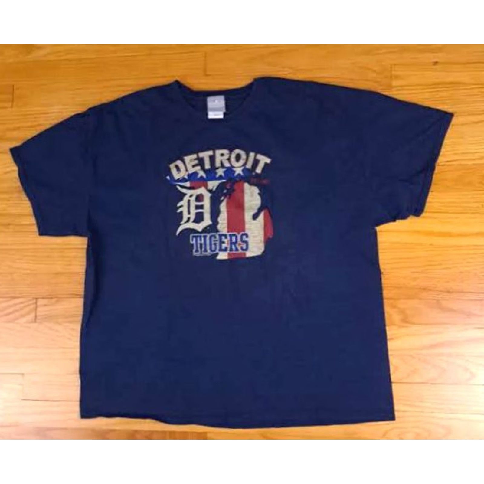 MLB MLB Detroit Tigers T-Shirt Navy 3XL Crew Short Sleeve Cotton Men Sports Graphic Print Size US XXL / EU 58 / 5 - 3 Thumbnail