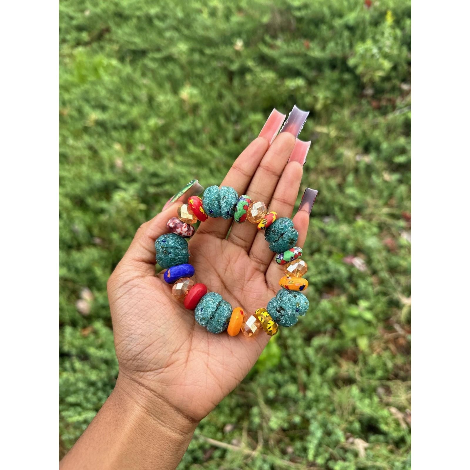 Other Jumbo Ghanain sugar bead bracelet & Handpaint bead bracelets Size ONE SIZE - 2 Thumbnail