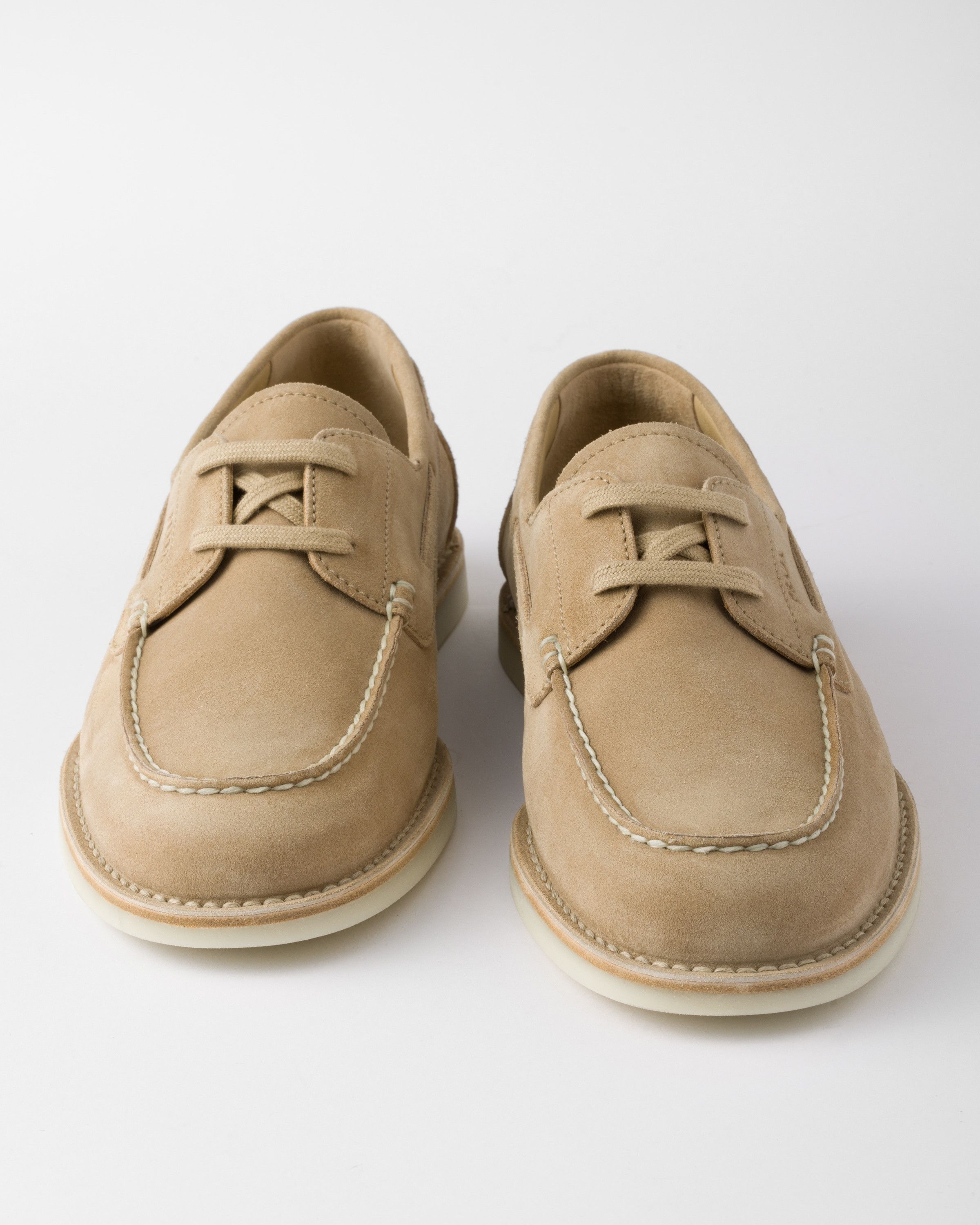 Prada o1bcso1str1025 Bleached Suede Loafers in Beige Size US 9 / EU 42 - 5 Thumbnail