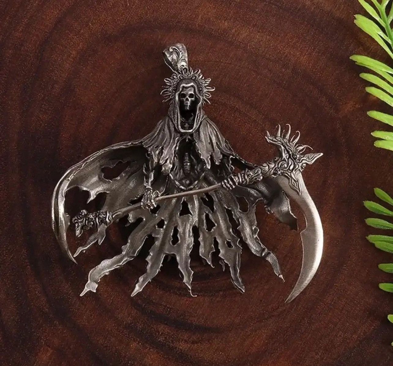 Jewelry Devil Skull Pendant Necklace Size ONE SIZE - 5 Thumbnail