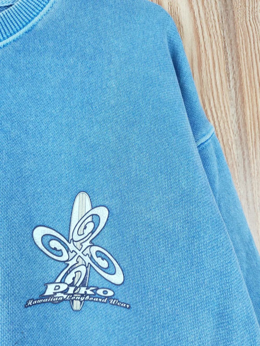 Japanese Brand Piko surfing Blue vintage Sweatshirts #W187 Size US L / EU 52-54 / 3 - 12 Thumbnail