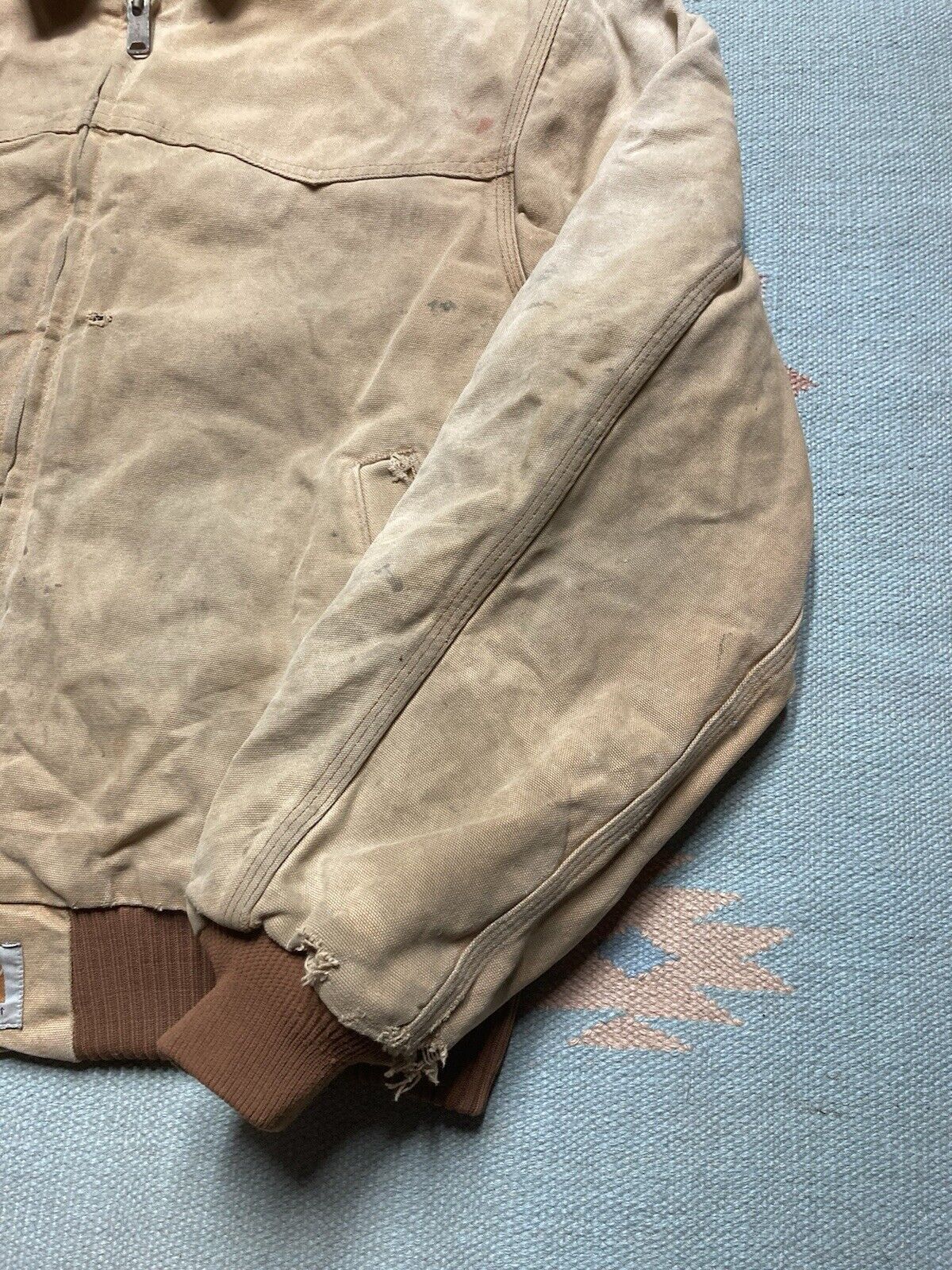 Carhartt × Vintage carhartt Santa Fe work jacket j13 brn distressed thrashed XL Size US XL / EU 56 / 4 - 3 Thumbnail