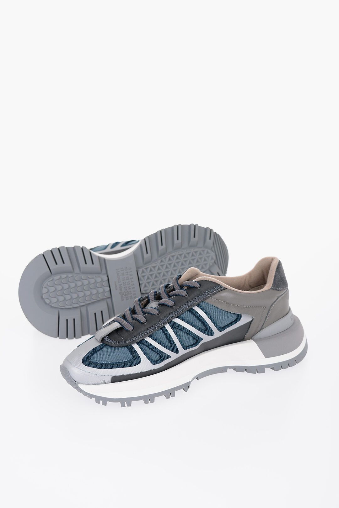 Maison Margiela og1mm1224 Running Low-Top Sneakers in Grey Size US 6 / IT 36 - 2 Thumbnail