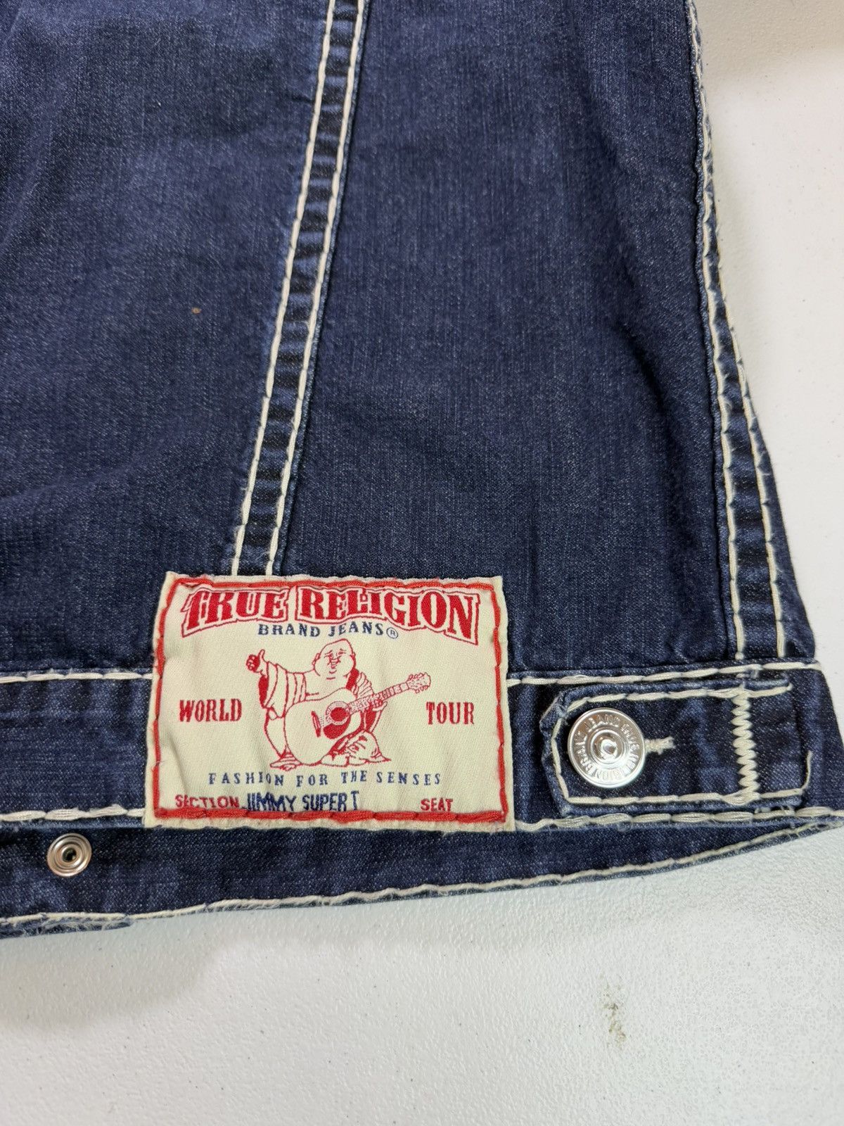 True Religion Y2K True Religion Thick Stitch Blue Denim Jacket Sz XXL Size US XXL / EU 58 / 5 - 9 Thumbnail