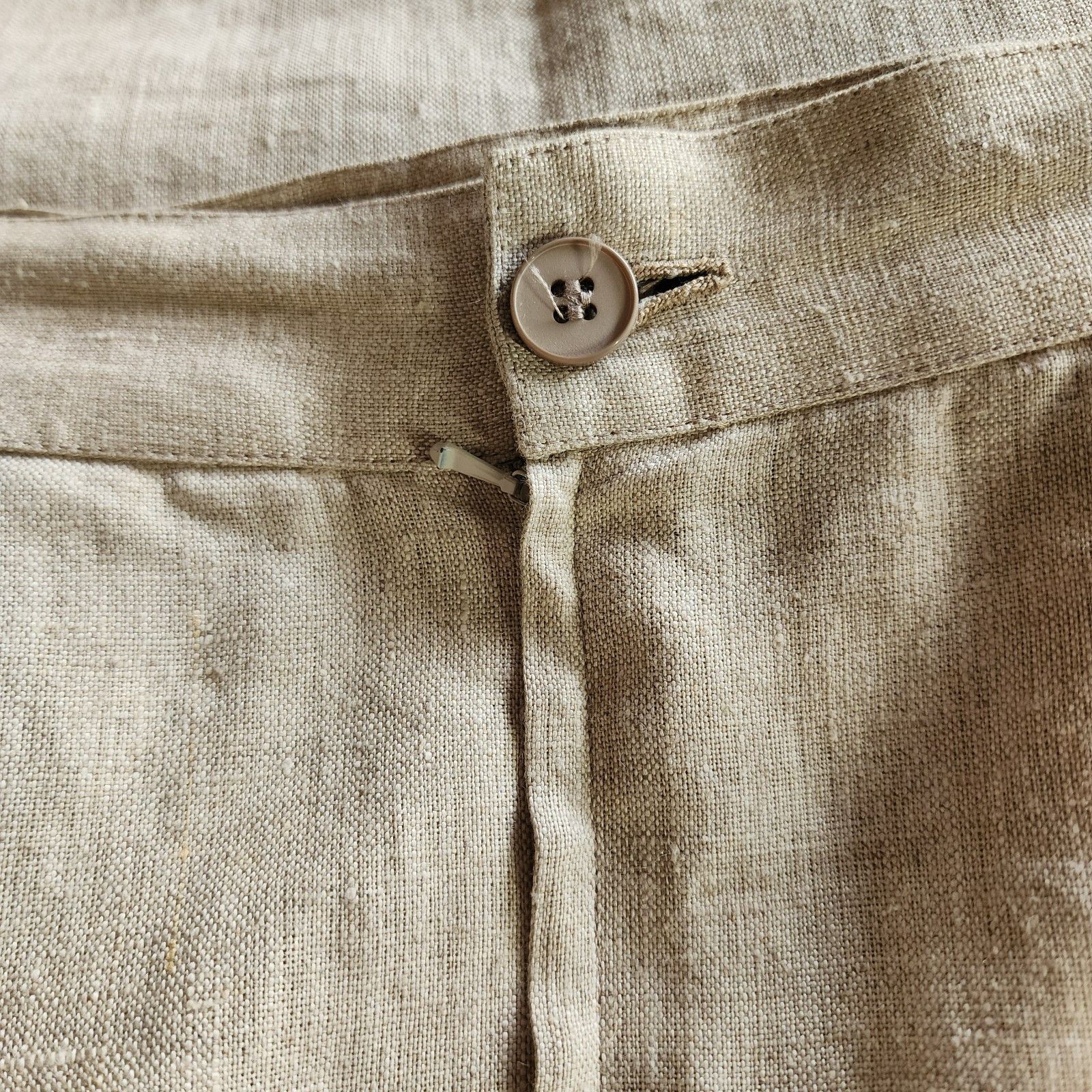 Fendi Fendi 365 Vintage Skirt XL | Linen Blend | Taupe Tan | 1980 Size 38" / US 16 / IT 52 - 6 Thumbnail