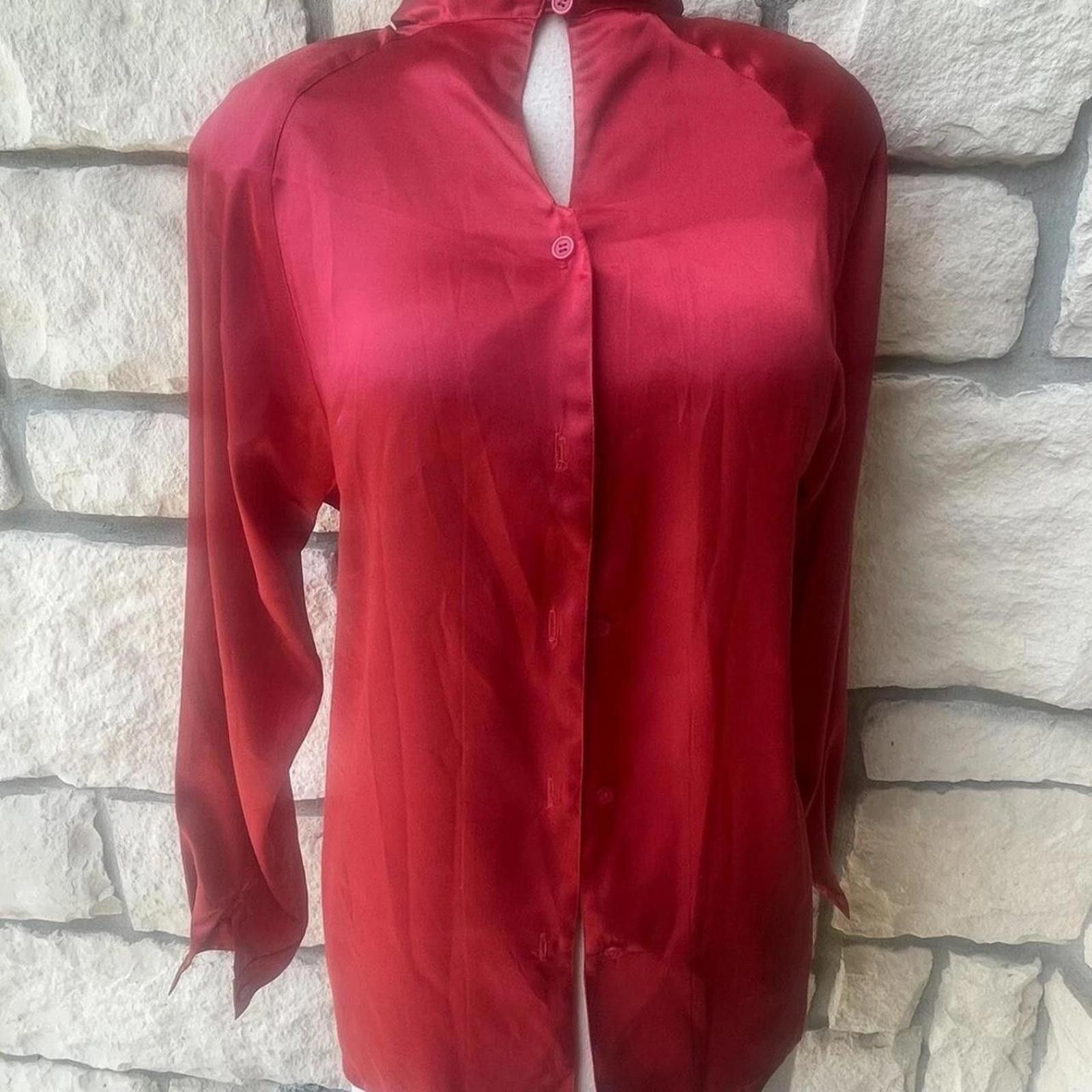 Other Vintage michelle stuart satin blouse 6 Size M / US 6-8 / IT 42-44 - 2 Thumbnail