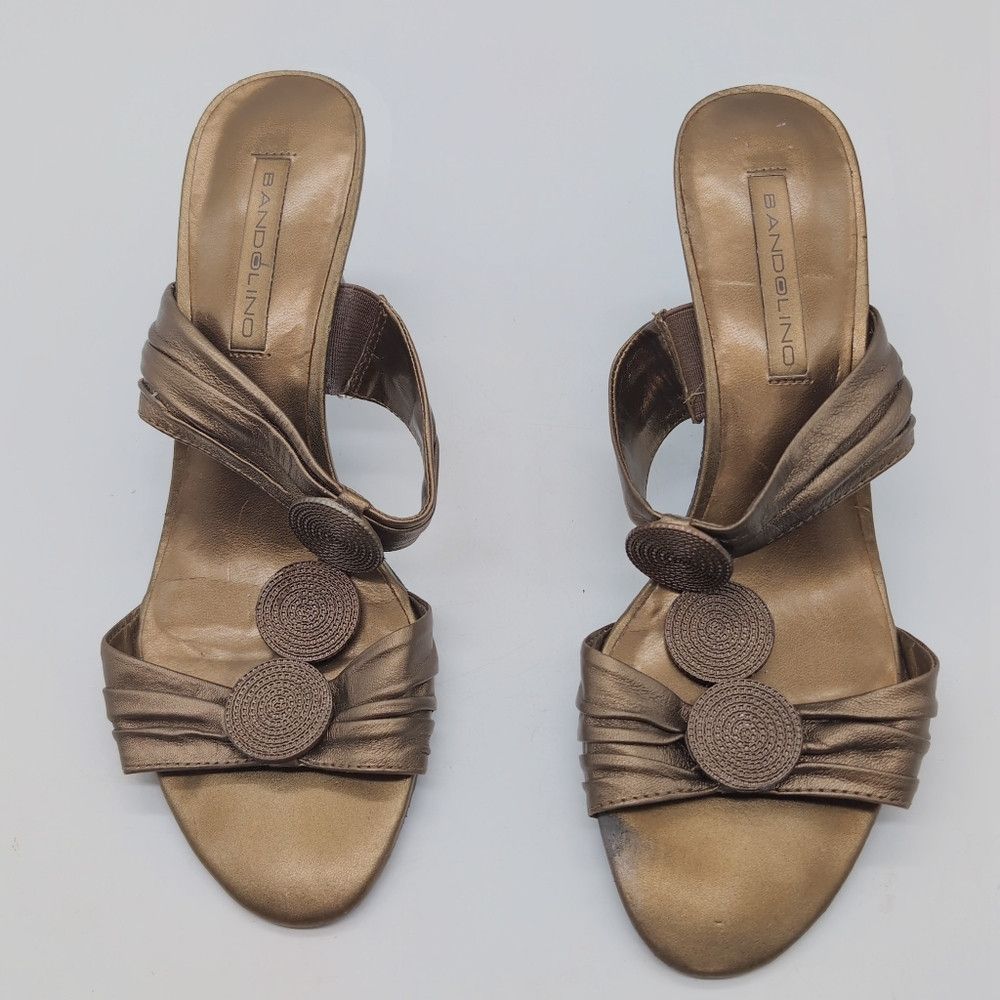 Other Bandolino Judith Gold Sz 7.5 Women's Heels Size US 7.5 / IT 37.5 - 3 Thumbnail