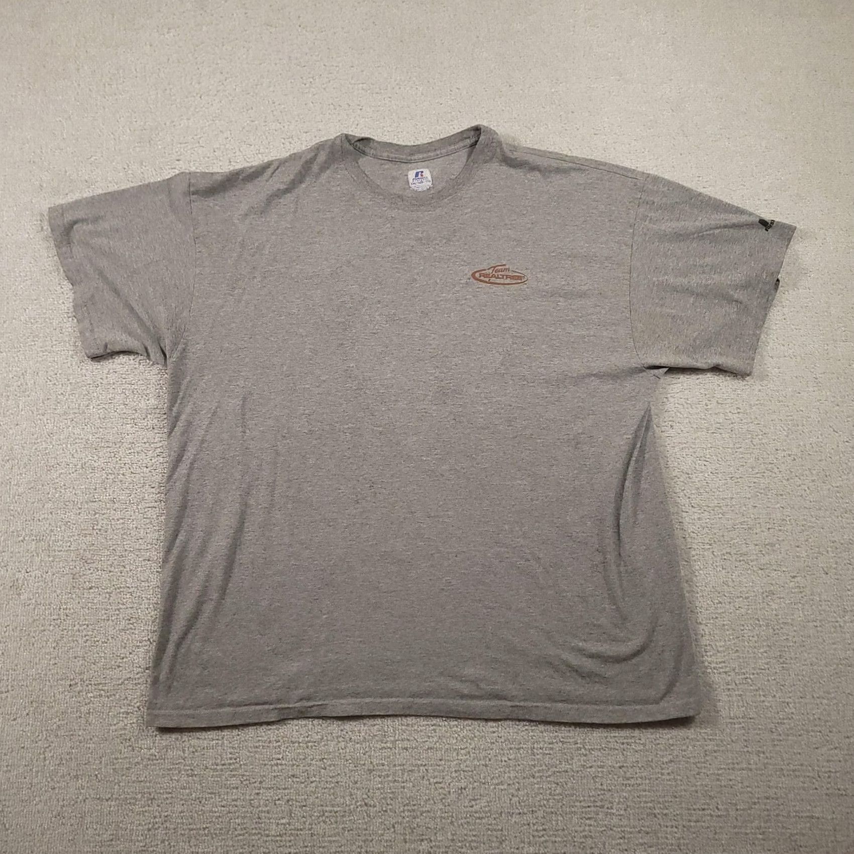 Russell Athletic VINTAGE Team Realtree Shirt Mens 2XL Gray Russell Athletic Hunting Outdoors Logo Graphic Print Crew Neck Short Sleeve Mens Size US XXL / EU 58 / 5 - 2 Thumbnail