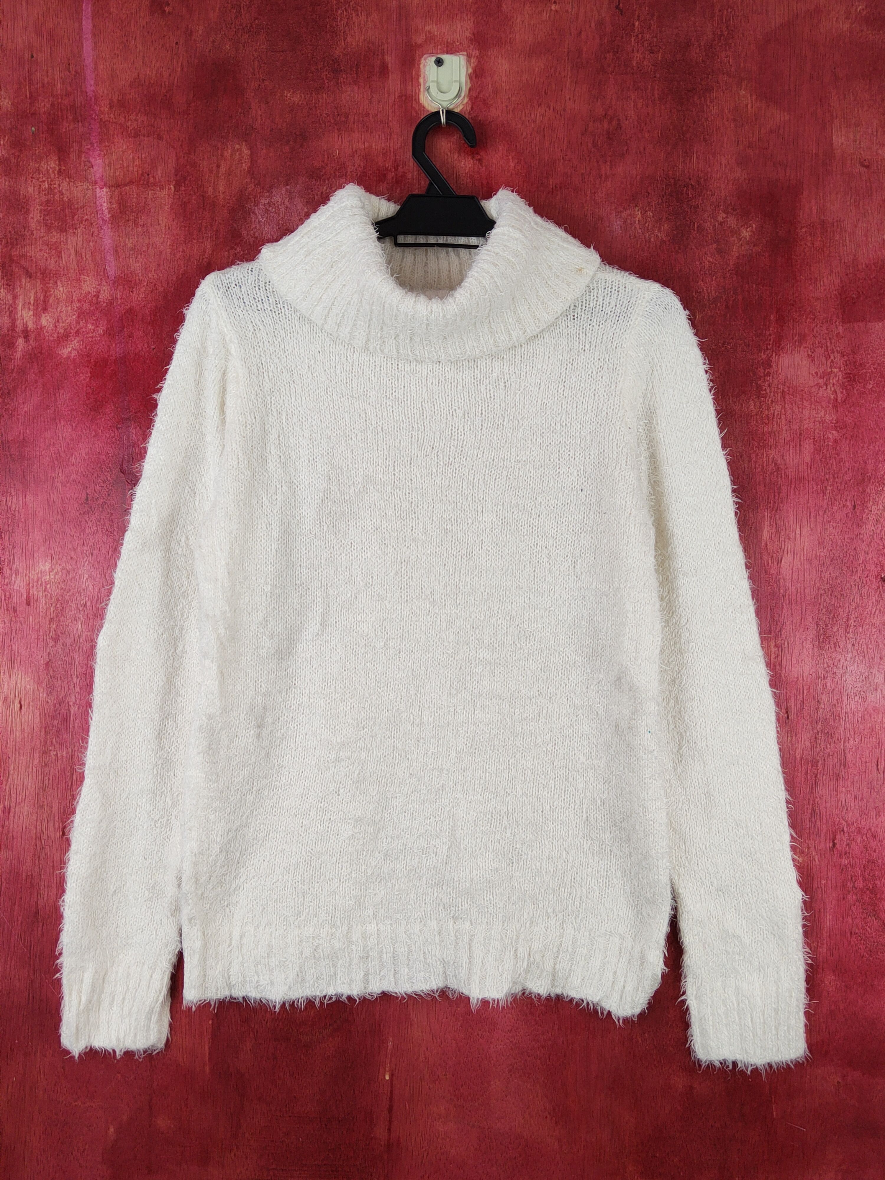 Japanese Brand SpiralGirl White Shag Shaggy Fur Mohair Knitwear #S1897 Size M / US 6-8 / IT 42-44 - 7 Thumbnail