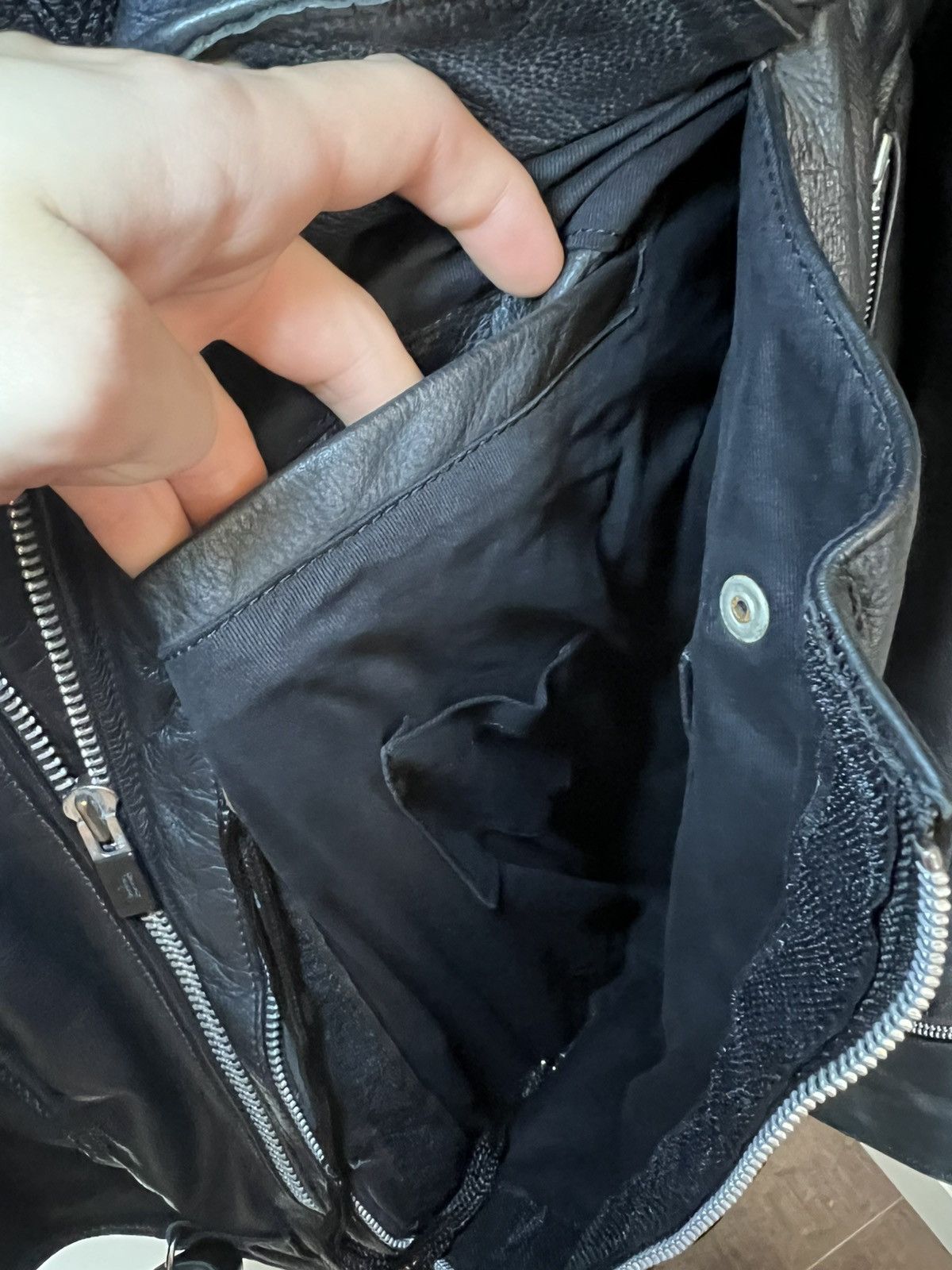 Vintage Vintage heavy leather biker jacket Size US XXL / EU 58 / 5 - 11 Thumbnail