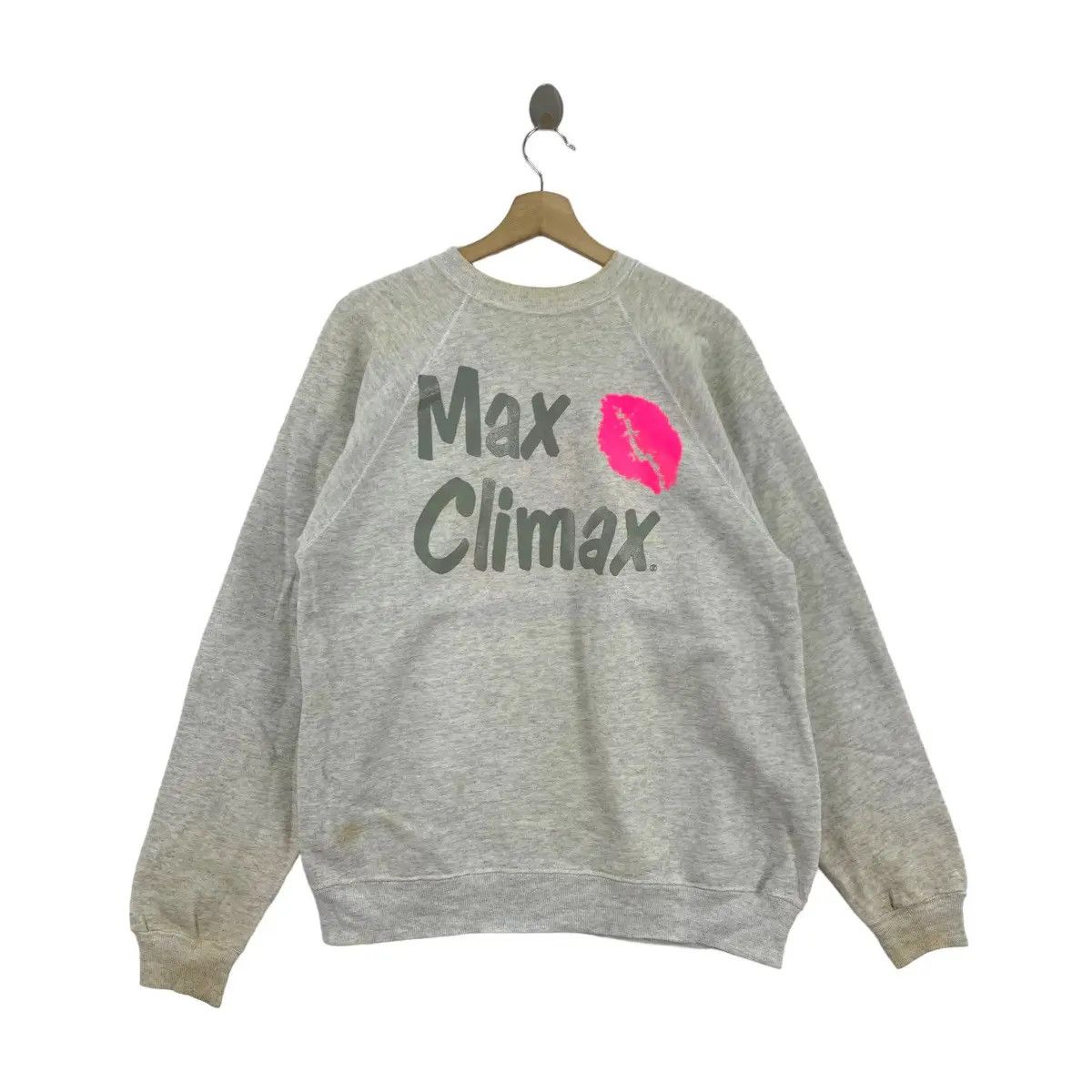 Vintage Vintage 90’ MAX CLIMAX LOVE Making Ads Pullover Sweatshirt Size XL / US 12-14 / IT 48-50 - 1 Thumbnail