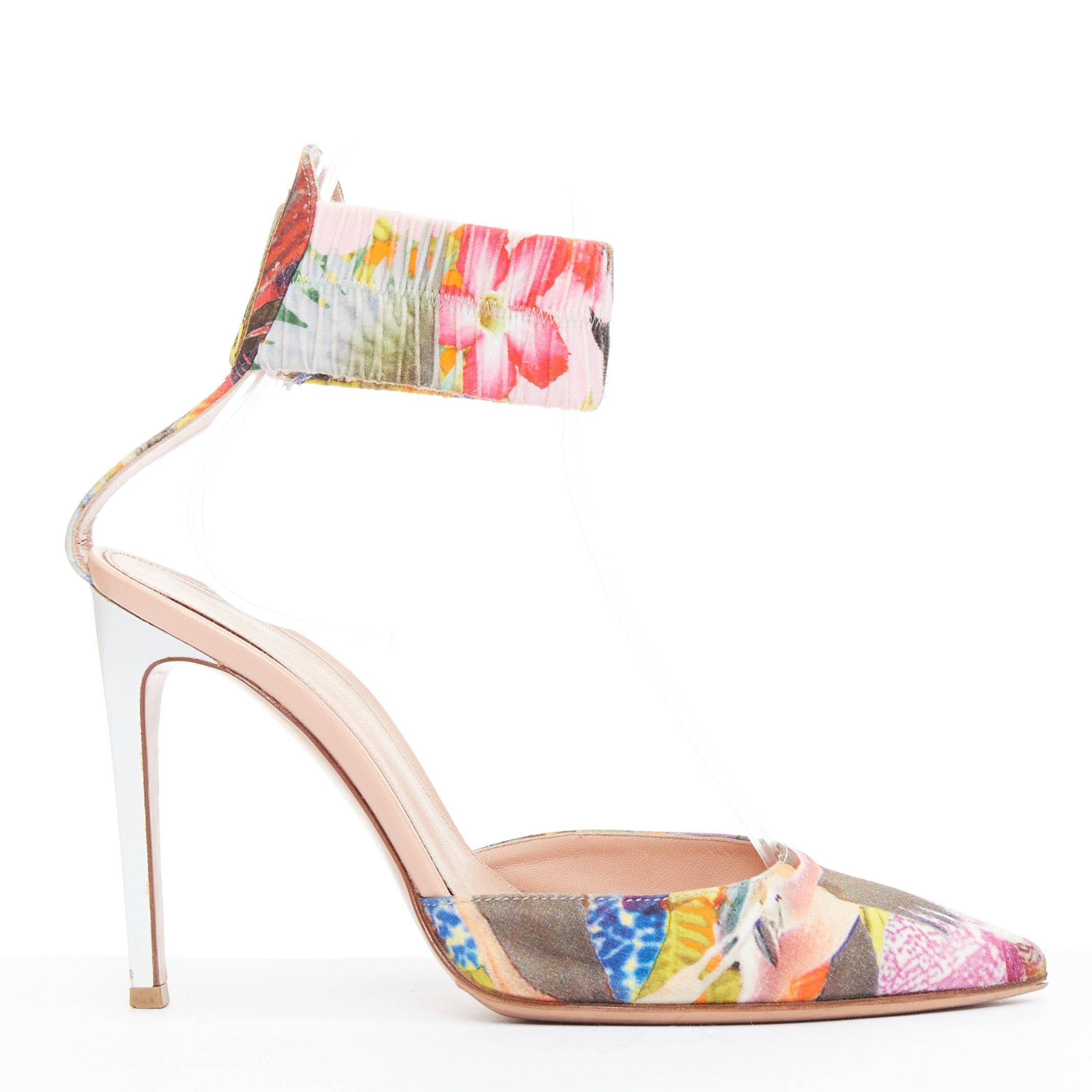 Gianvito Rossi GIANVITO ROSSI ALTUZARRA multicolor floral fabric elastic cuff pumps EU37 Size US 7 / IT 37 - 1 Thumbnail