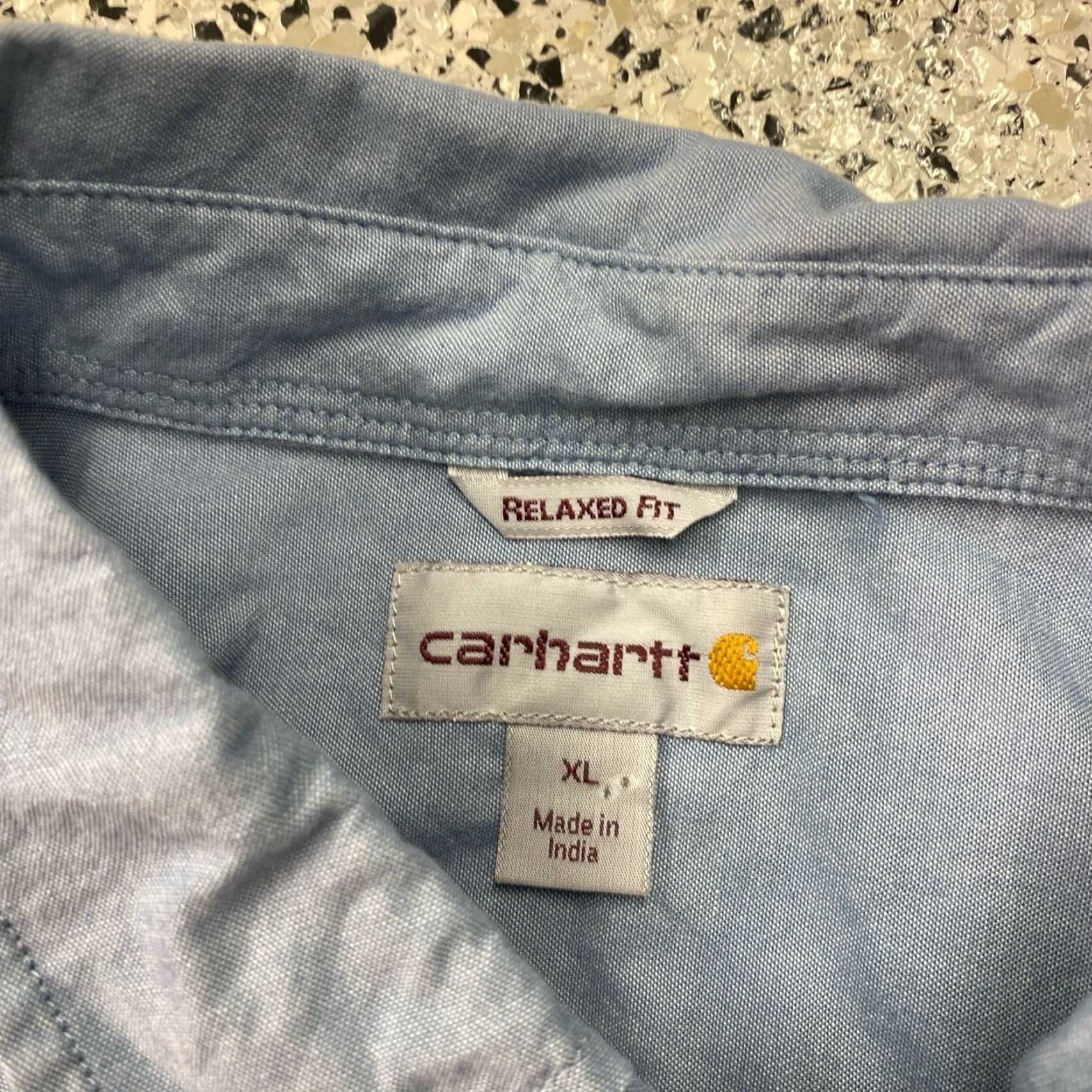 Carhartt VINTAGE Carhartt Shirt Mens XL Blue Relaxed Fit Long Sleeve Workshirt Size US XL / EU 56 / 4 - 2 Thumbnail