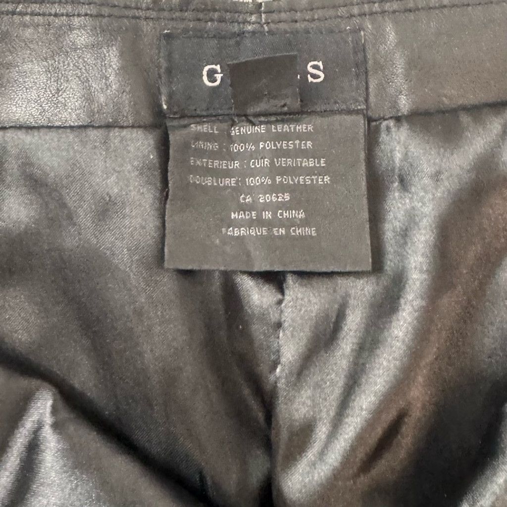 Guess Y2K Guess Genuine Leather Pants Size 8 Mid-Rise Straight Leg Size 30" / US 8 / IT 44 - 7 Thumbnail