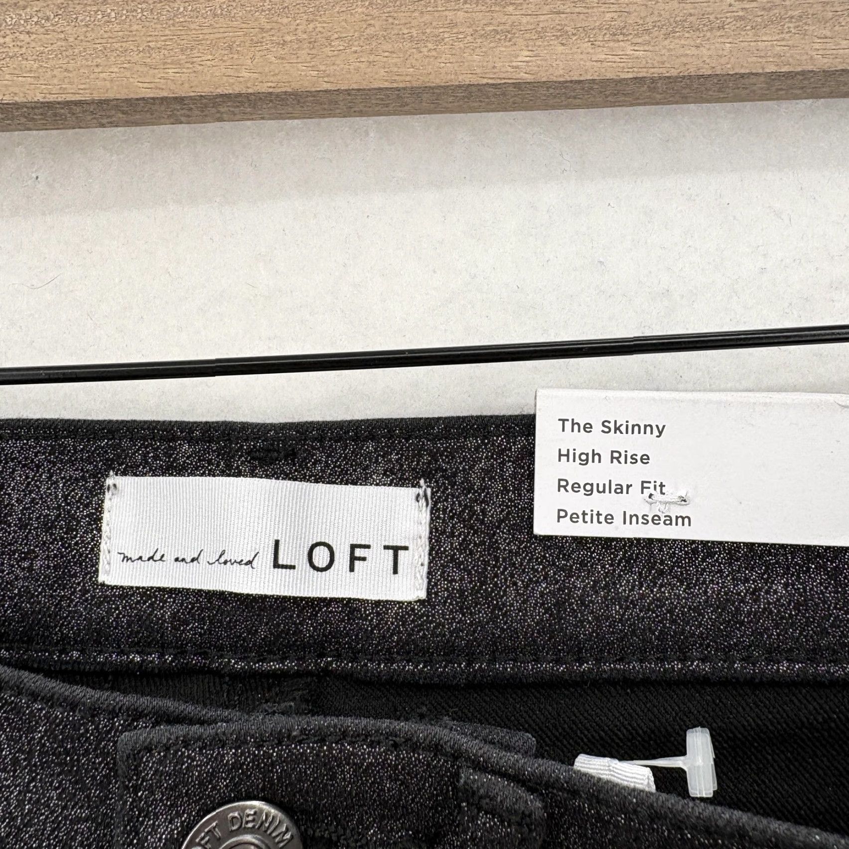 Loft VINTAGE Loft The Skinny Jeans Womens 28 Petite Charcoal Wash High Rise Stretch Denim NWT Size 28" / US 6 / IT 42 - 4 Thumbnail