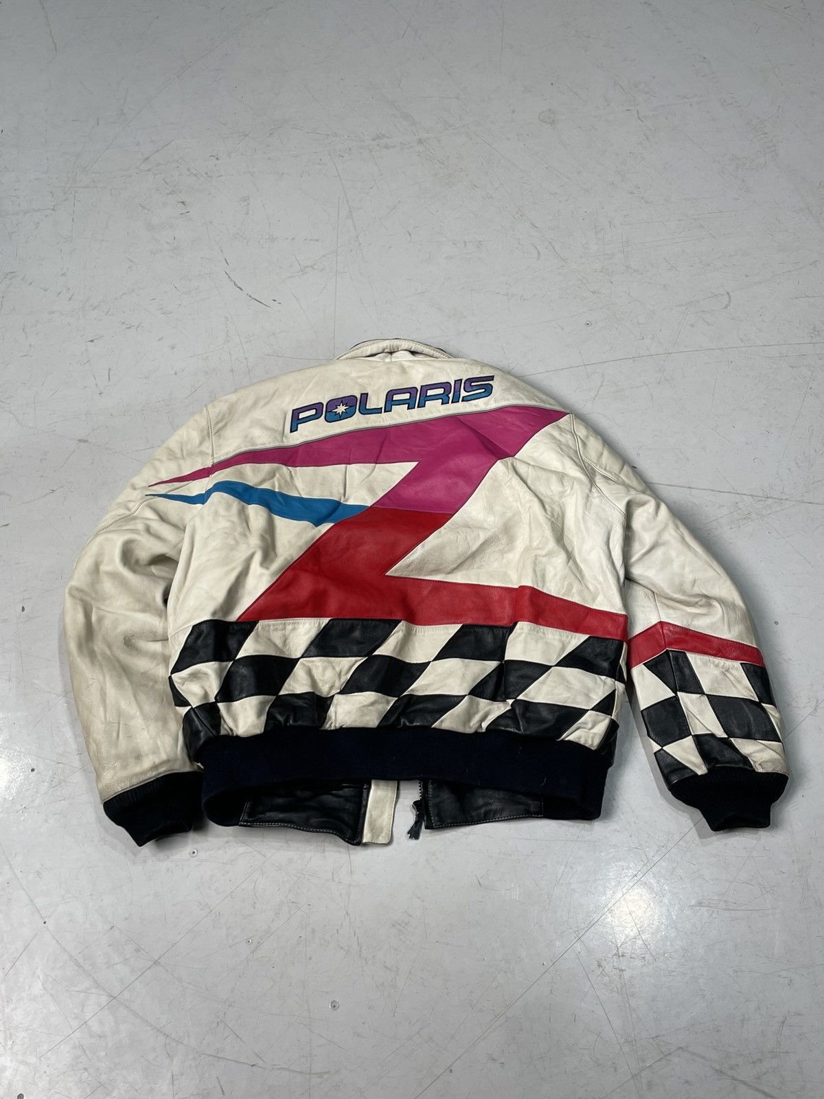 NASCAR Vintage 1990s Polaris Leather Racing Jacket Size US L / EU 52-54 / 3 - 2 Thumbnail