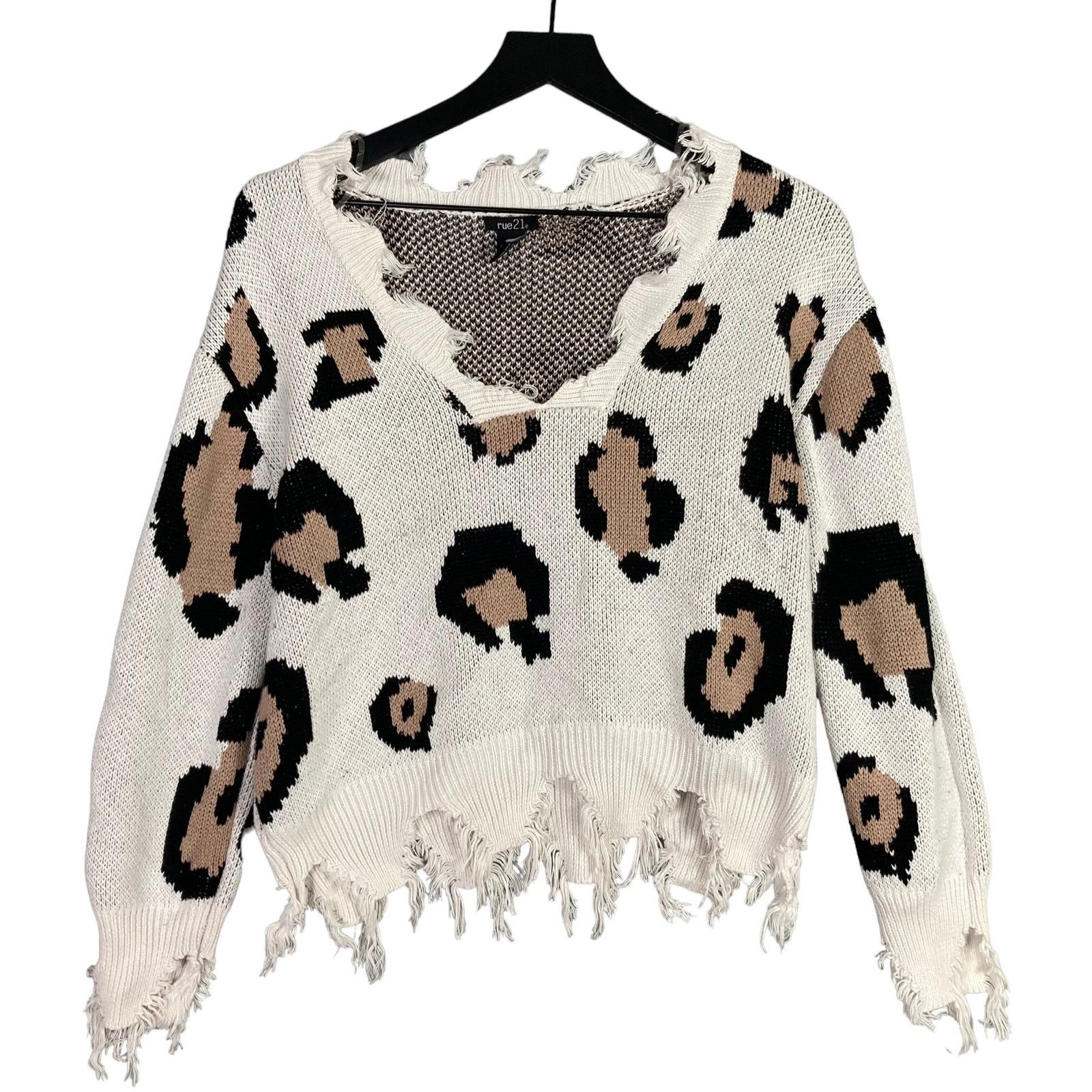 Rue 21 Rue 21 XS Extra Small Knit Sweater Acrylic High Low Hi Lo Cowl Neck Turtle Long Grailed