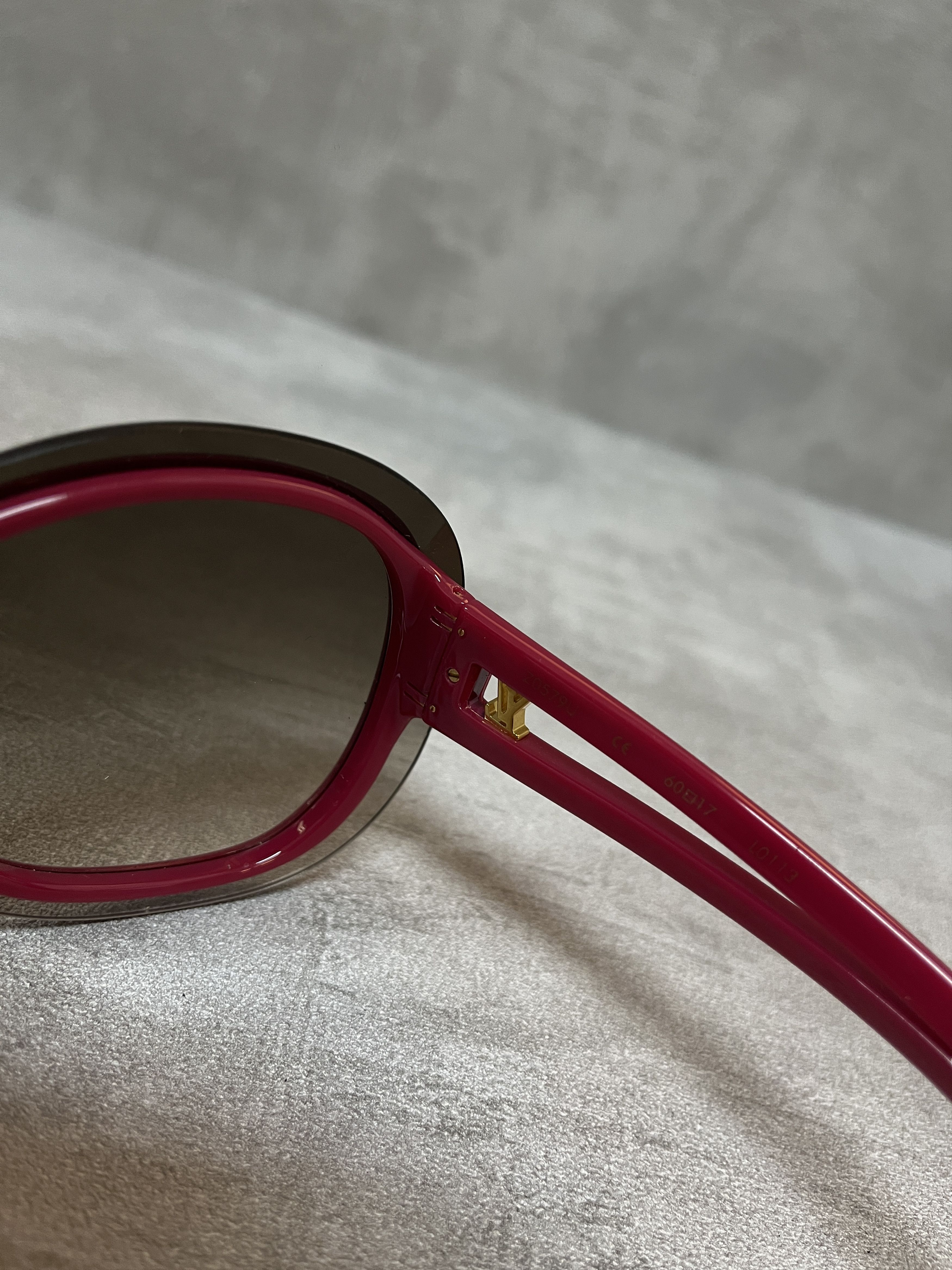 Louis Vuitton Burgundy Glasses With Gold Logo Details And Shaded Lens Size ONE SIZE - 4 Thumbnail