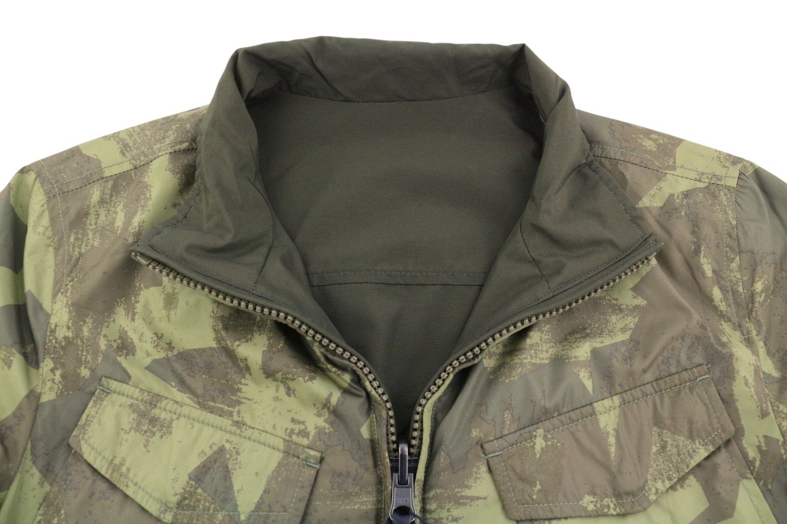 Woolrich Woolen Mills Reversible Travel S Green Camo Lightweight Zip 86712 Size US S / EU 44-46 / 1 - 6 Thumbnail