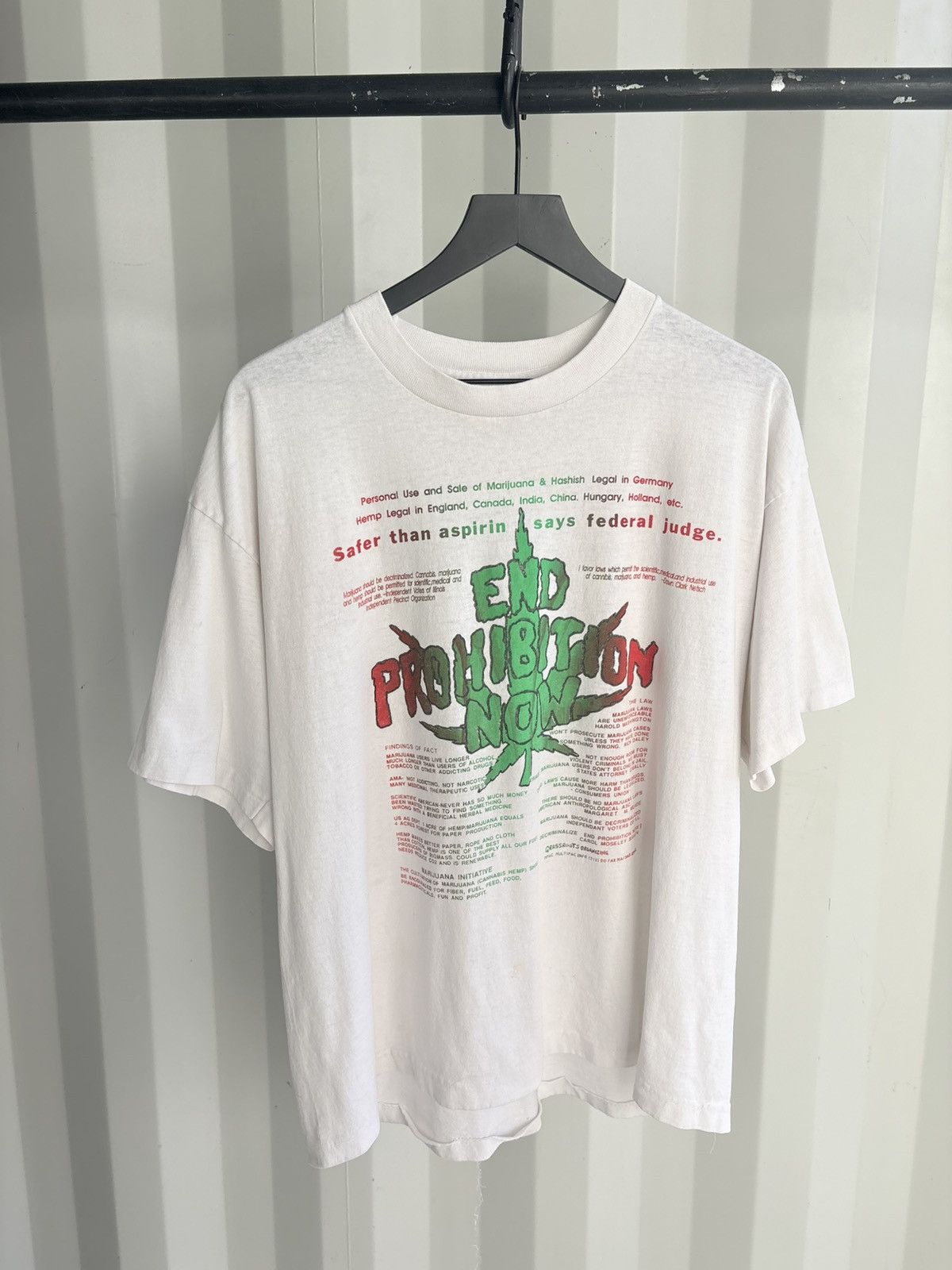 Vintage Thrashed Weed Pot Prohibition Faded Distressed Shirt GRUNGE Size US XL / EU 56 / 4 - 1 Thumbnail