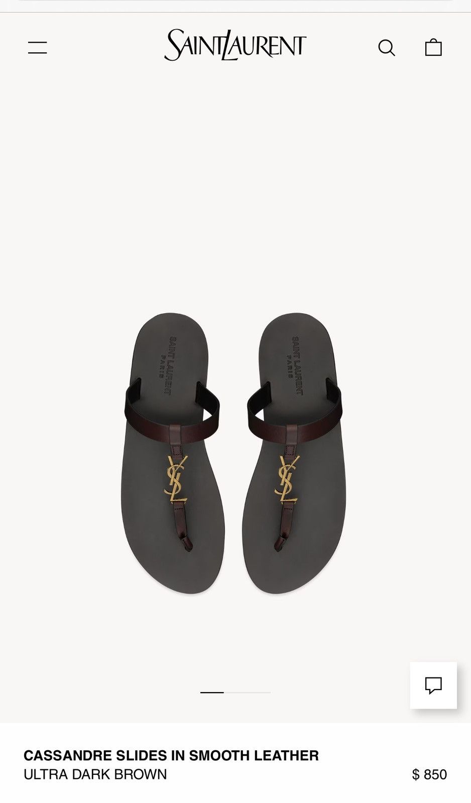 Yves Saint Laurent Saint Laurent Thong Sandals Size US 8 / EU 41 - 1 Thumbnail