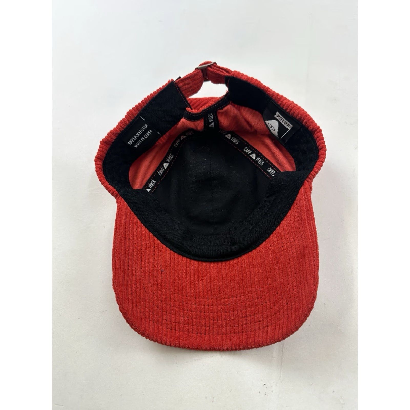 Poler VINTAGE Poler Baseball Cap Adjustable Red Corduroy Camp Vibes Mens Size ONE SIZE - 5 Thumbnail