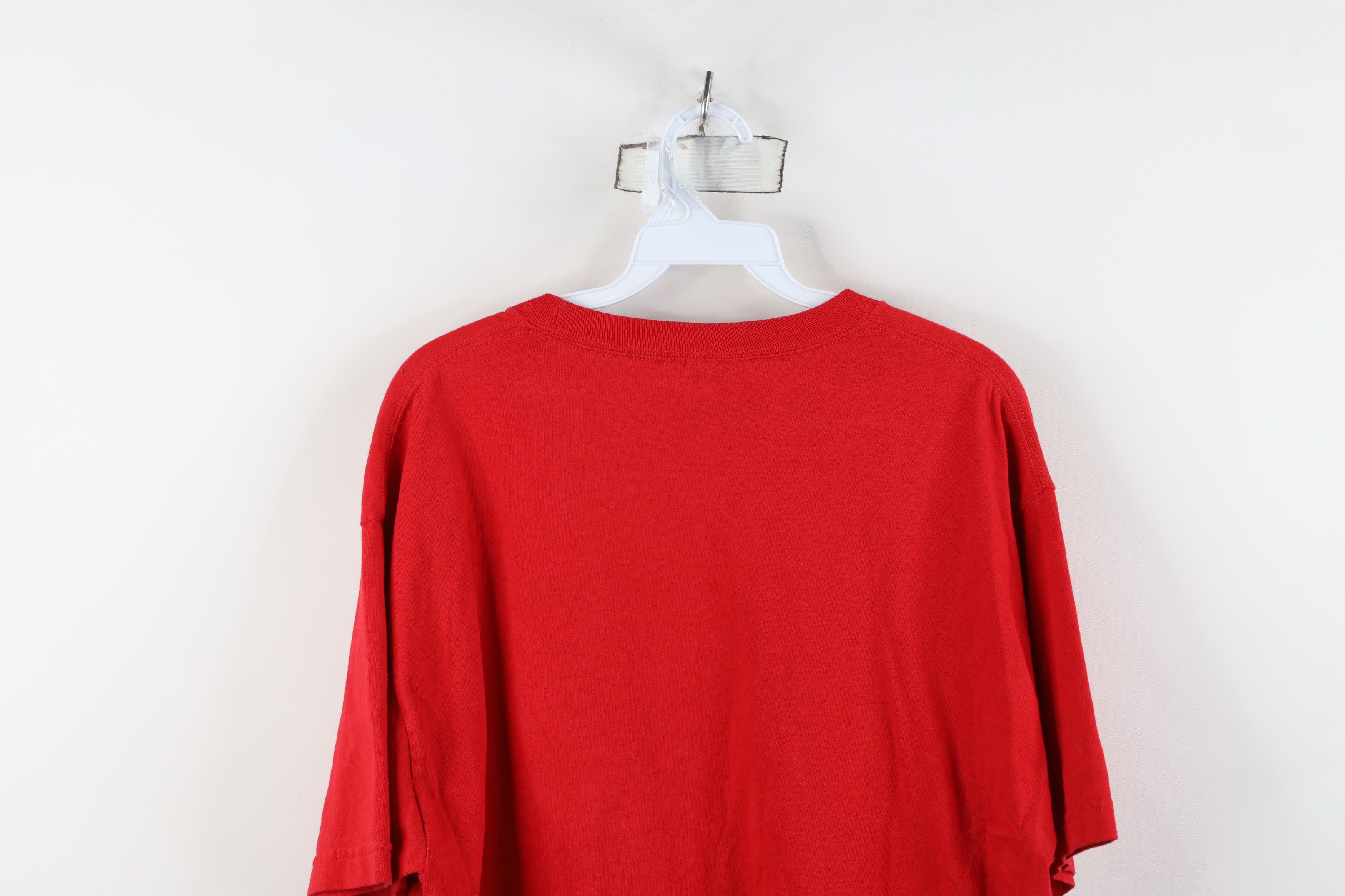 Nike Vintage Y2K Nike Travis Scott Center Swoosh T-Shirt Red Size US L / EU 52-54 / 3 - 12 Thumbnail