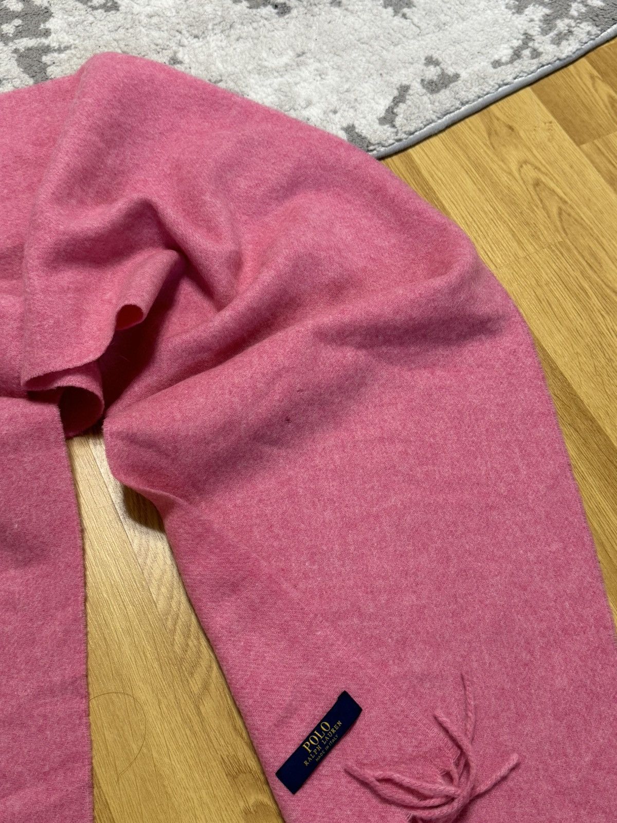 Polo Ralph Lauren Polo Ralph Lauren Pink Wool Scarf Iconic Size ONE SIZE - 8 Thumbnail