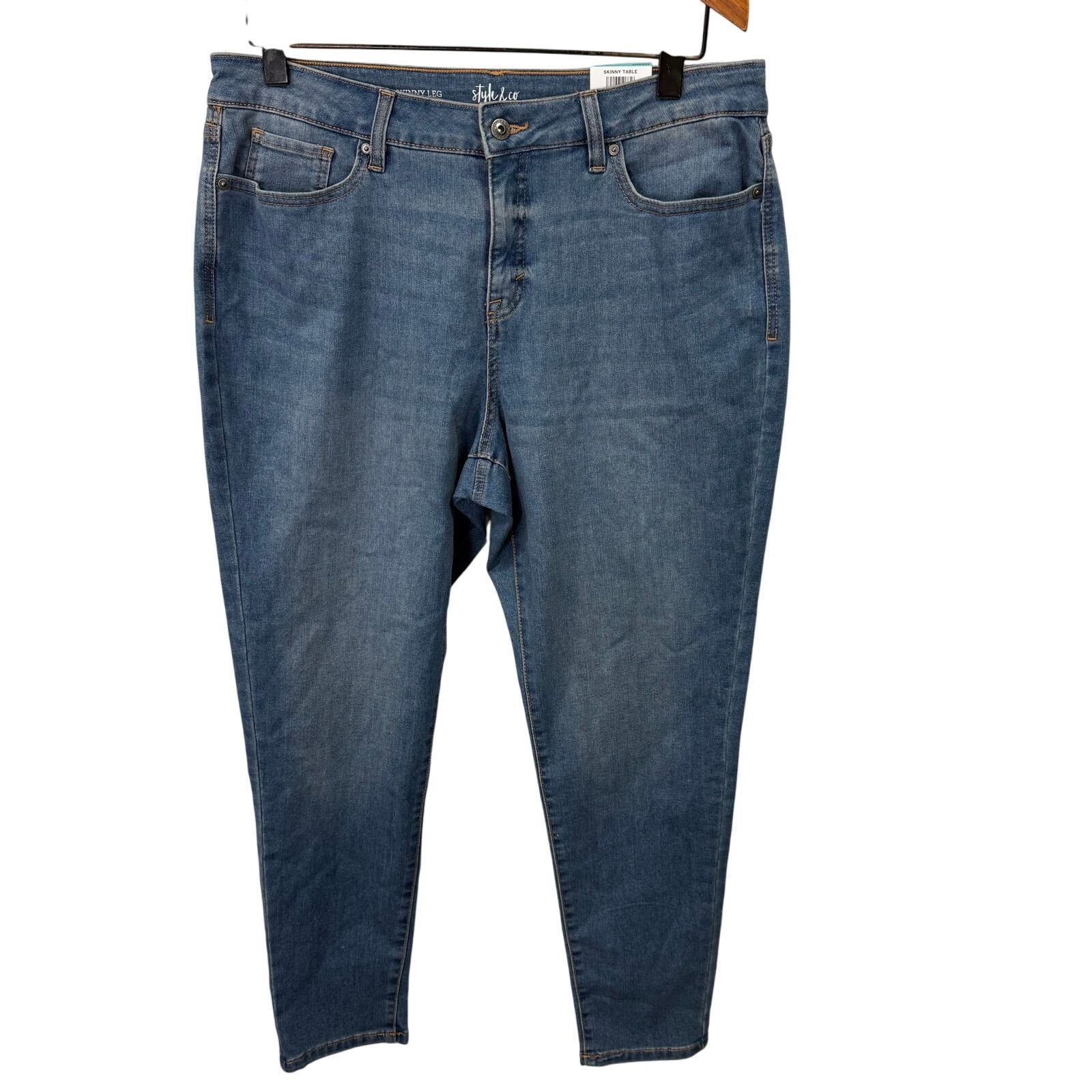 Macys Style & Co Plus Jeans sz 16 Curvy Skinny Denim NWOT #G618 Size 38" / US 16 / IT 52 - 2 Thumbnail