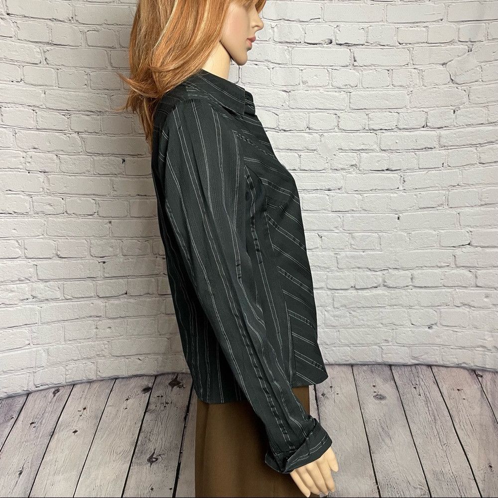 Worthington Worthington Stretch Black Stripes Blouse Shirt Size 8 Size M / US 6-8 / IT 42-44 - 6 Thumbnail
