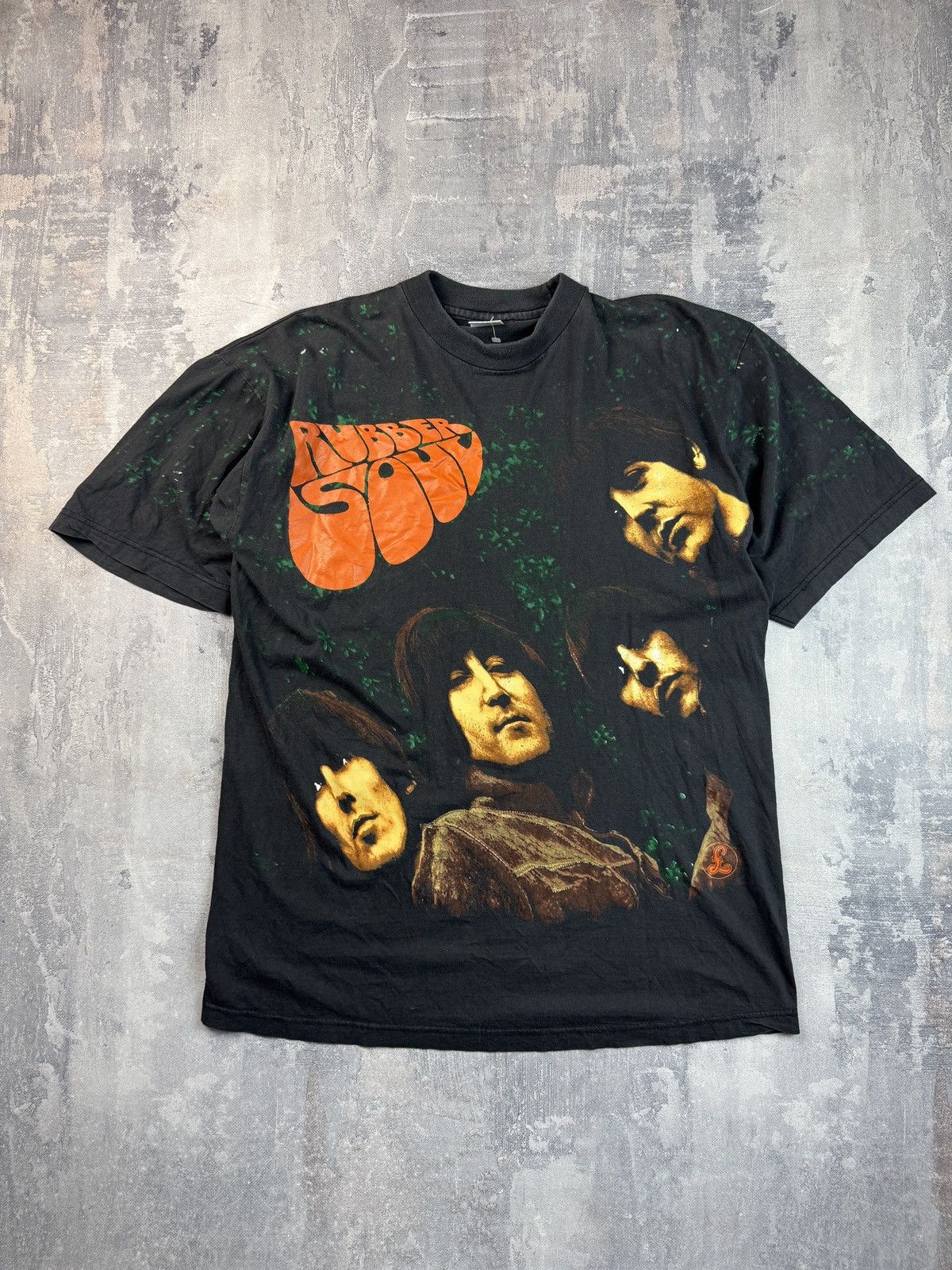 Band Tees Vintage 90s The Beatles "Rubber Soul" AOP T-Shirt Size US XL / EU 56 / 4 - 1 Thumbnail