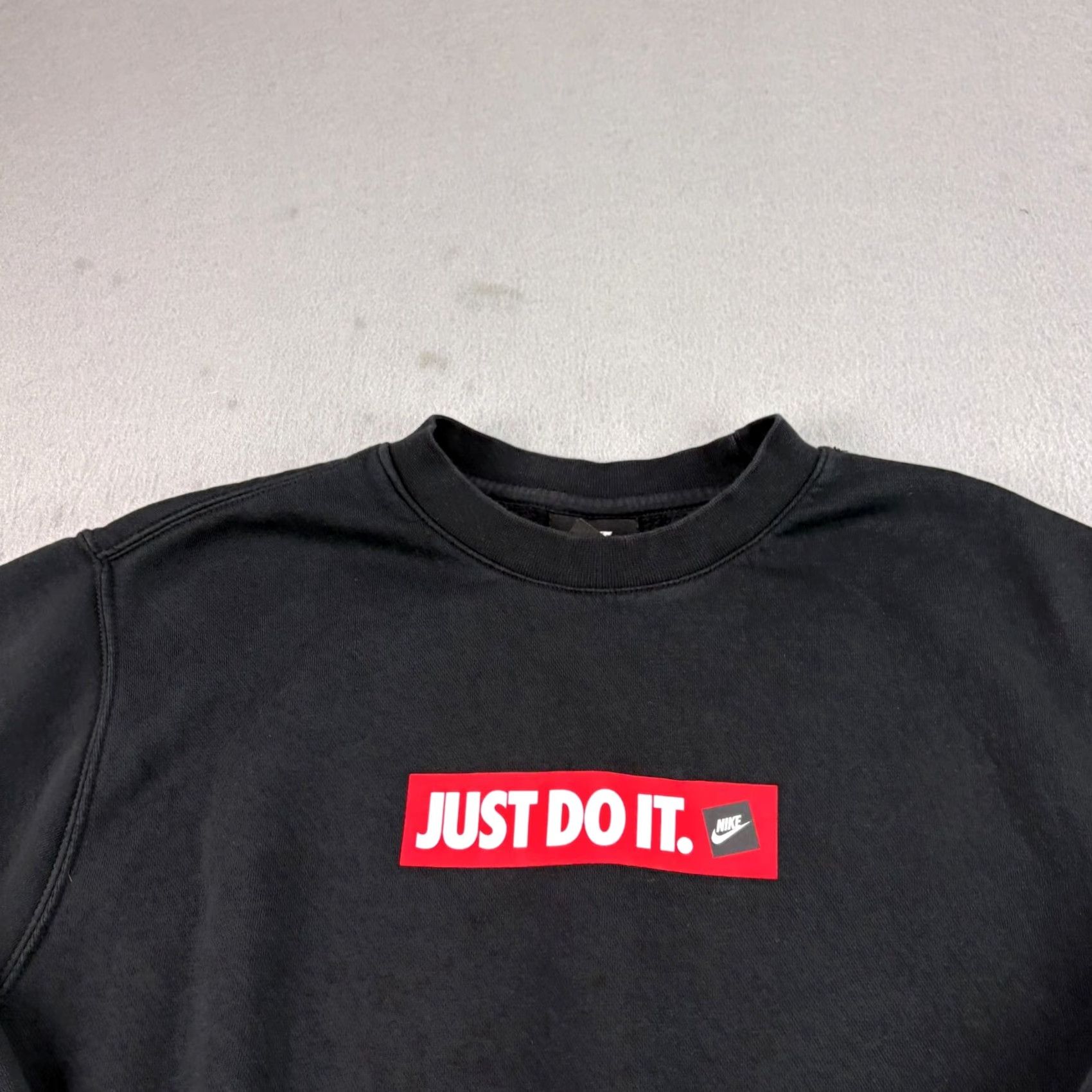 Nike Nike Sweatshirt Mens Medium Black Crew Neck Fleece Pullover Spell Out Size US M / EU 48-50 / 2 - 2 Thumbnail