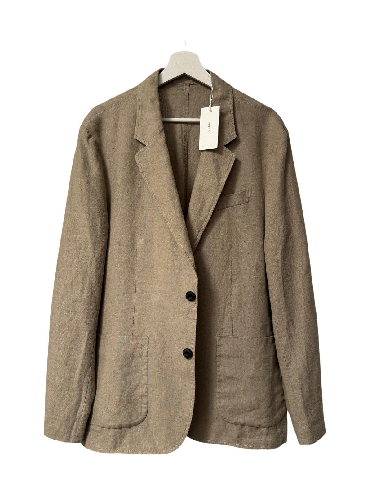 Image of NWT - Vince Relaxed Hemp Blazer in Taupe, Men's (Size Medium)