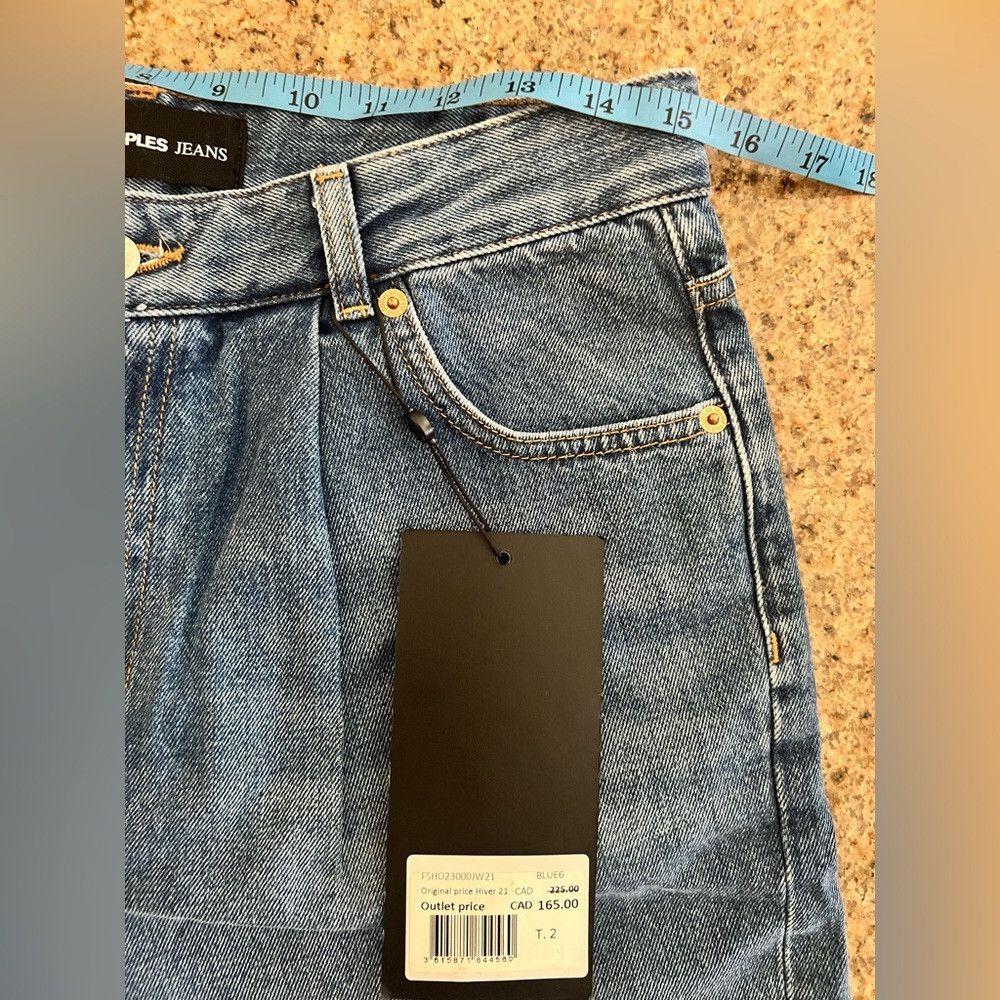 The Kooples The Kooples High Rise Pleated Denim Shorts Blue Size 2 Medi Size 28" / US 6 / IT 42 - 5 Thumbnail