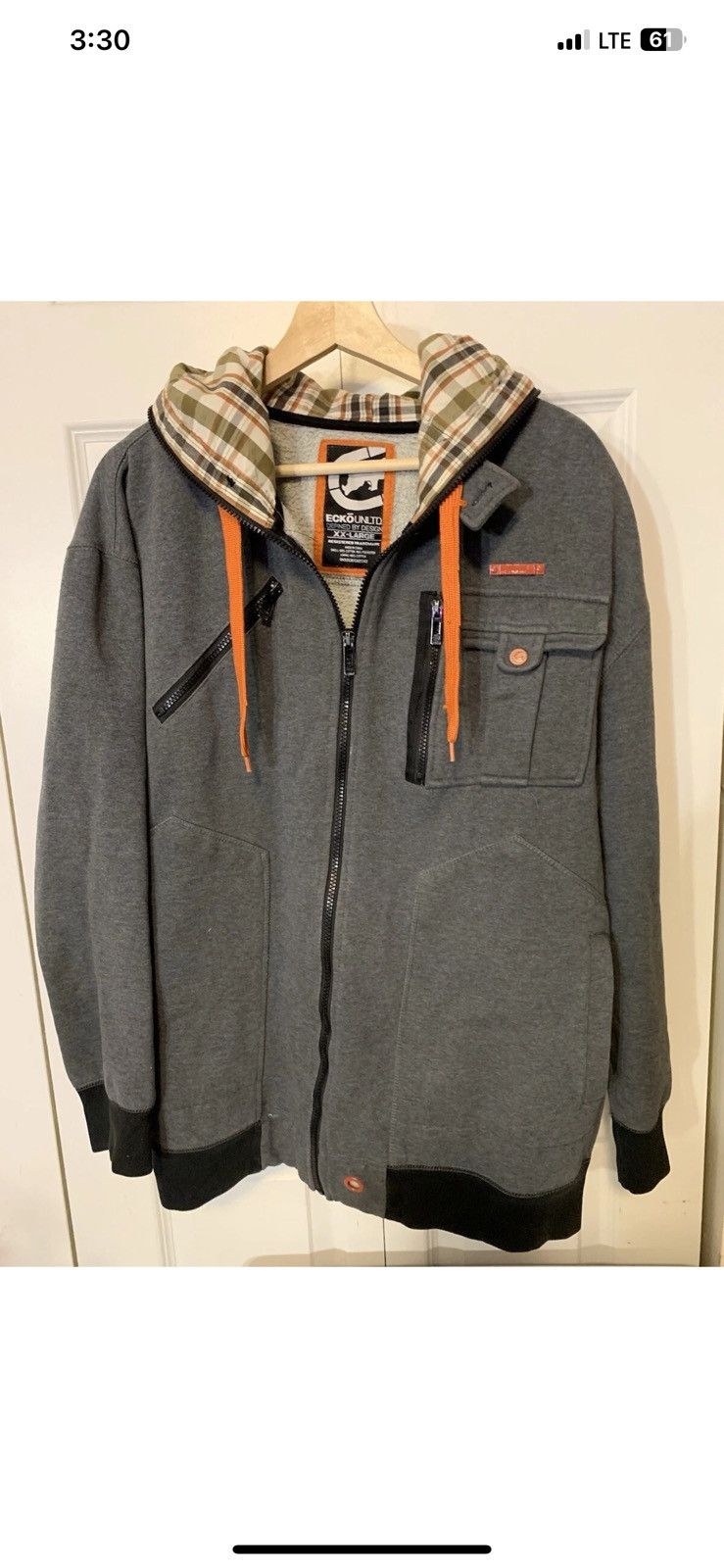 Ecko Unltd. Vintage Ecko unltd mens sz 2XL jacket hoodie Y2K gray Size US XXL / EU 58 / 5 - 4 Thumbnail